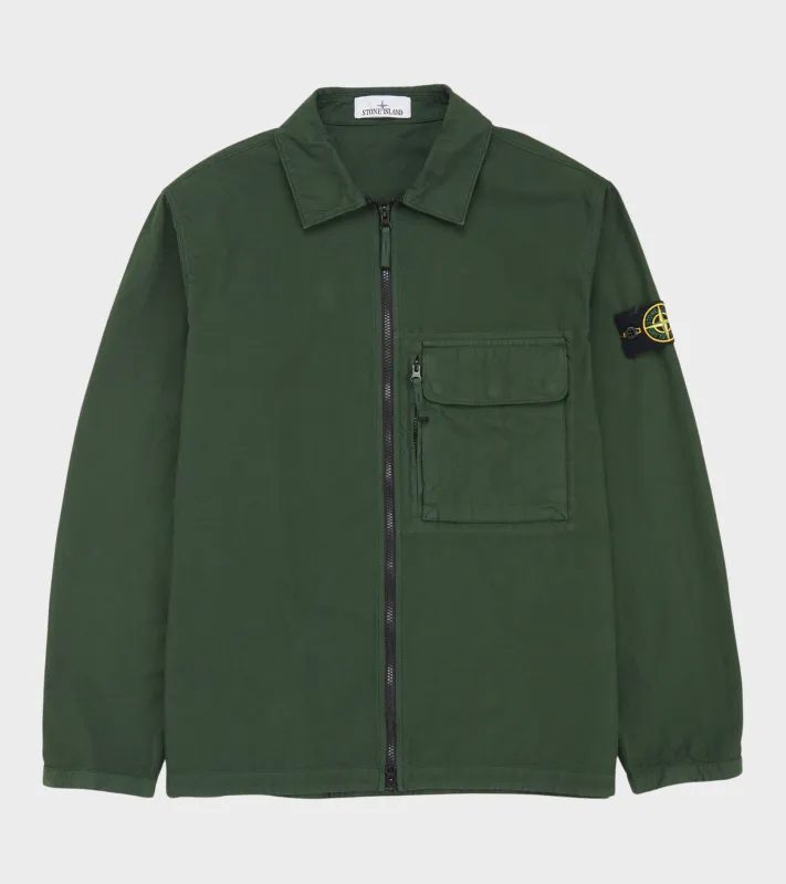 Cotton Overshirt Forrest Green sold by Dr. Adams