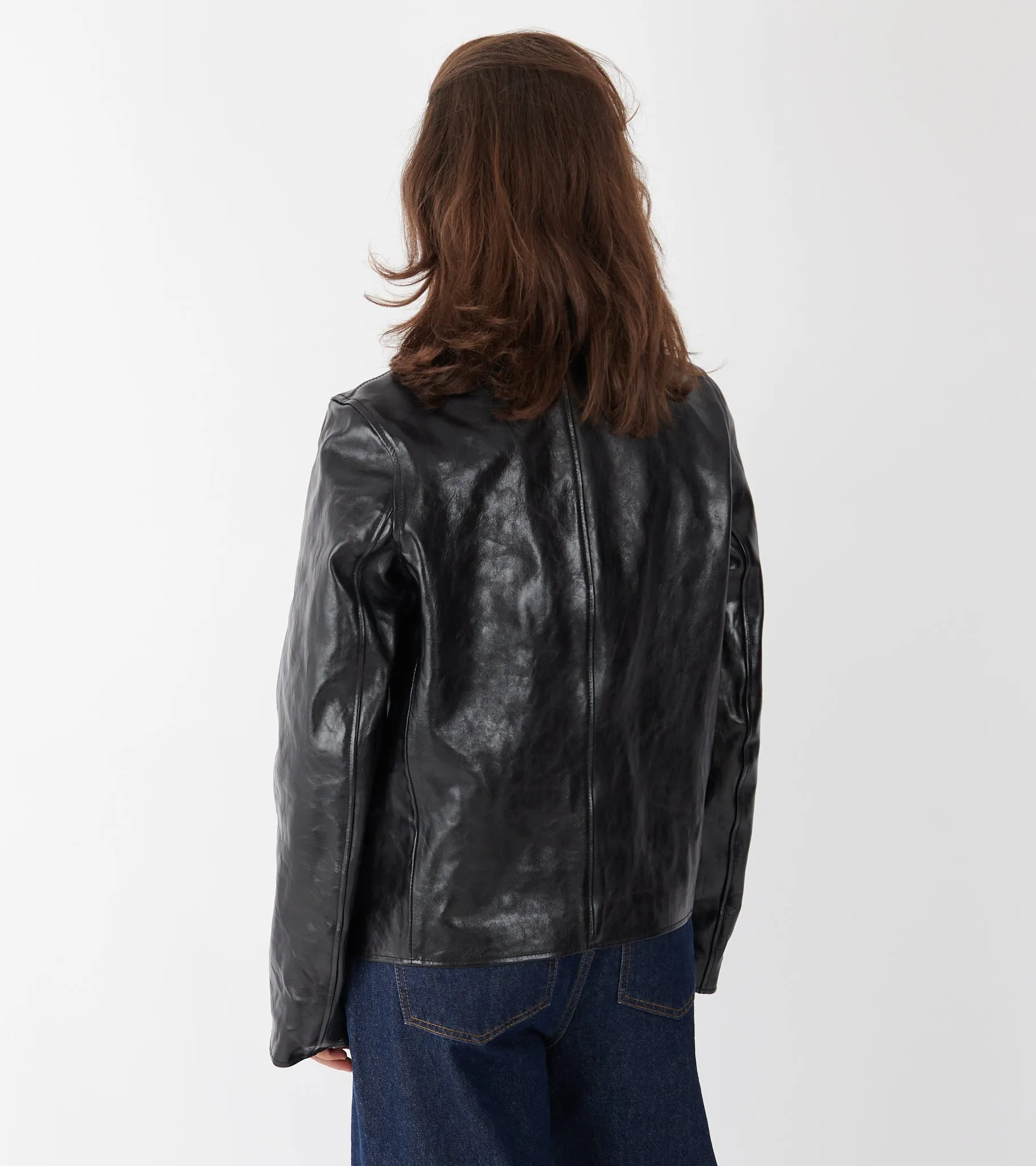 W Mini Jacket Top Dyed Black Leather sold by Dr. Adams product image thumbnail 4