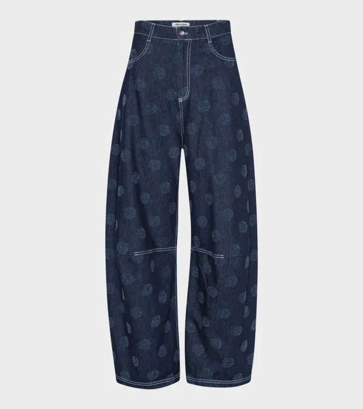 Dart Denim Pants Needle Punch Dots sold by Dr. Adams