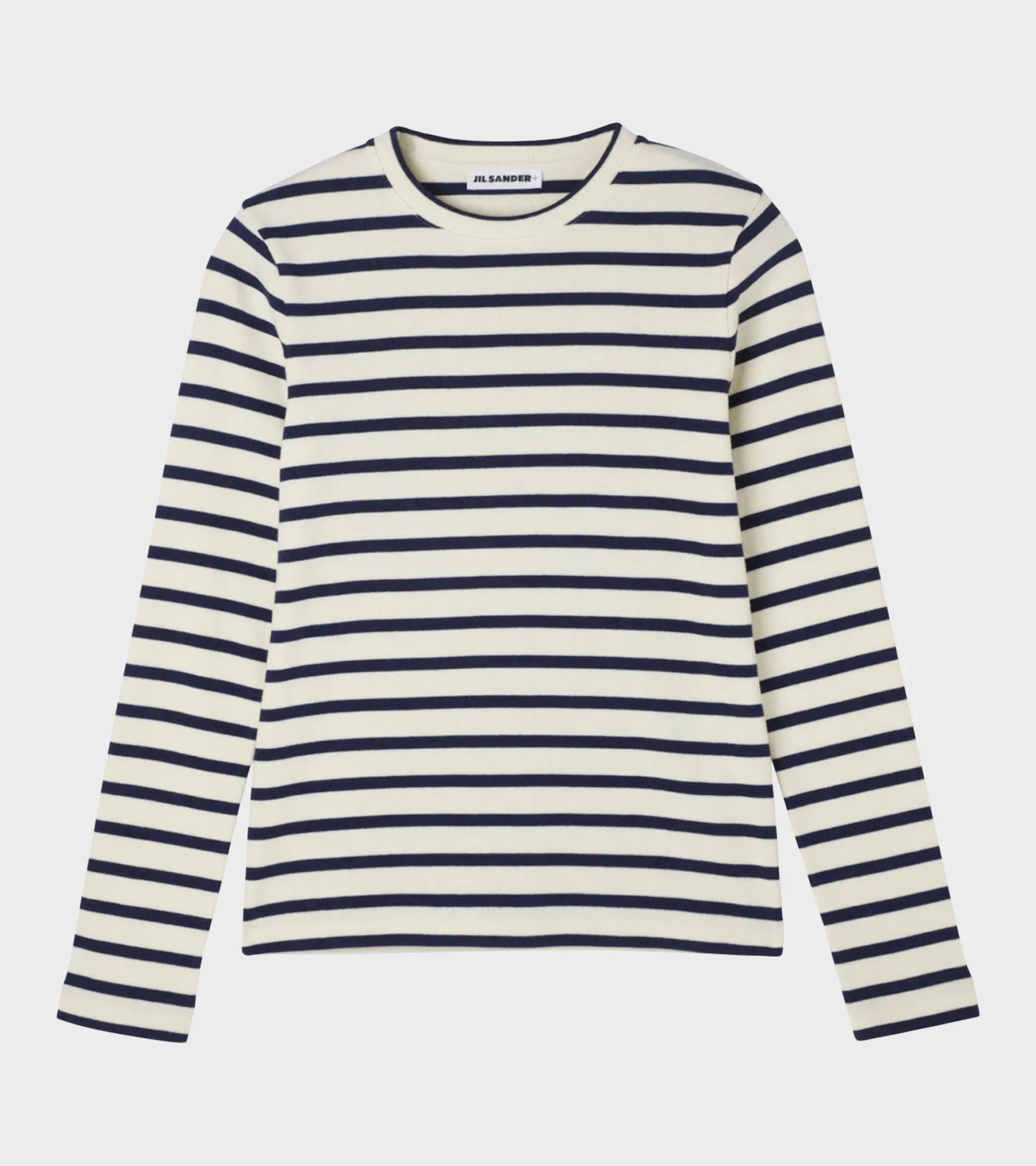 Ribbed Cotton Jersey Stripe L/S T-shirt Bluejay sold by Dr. Adams