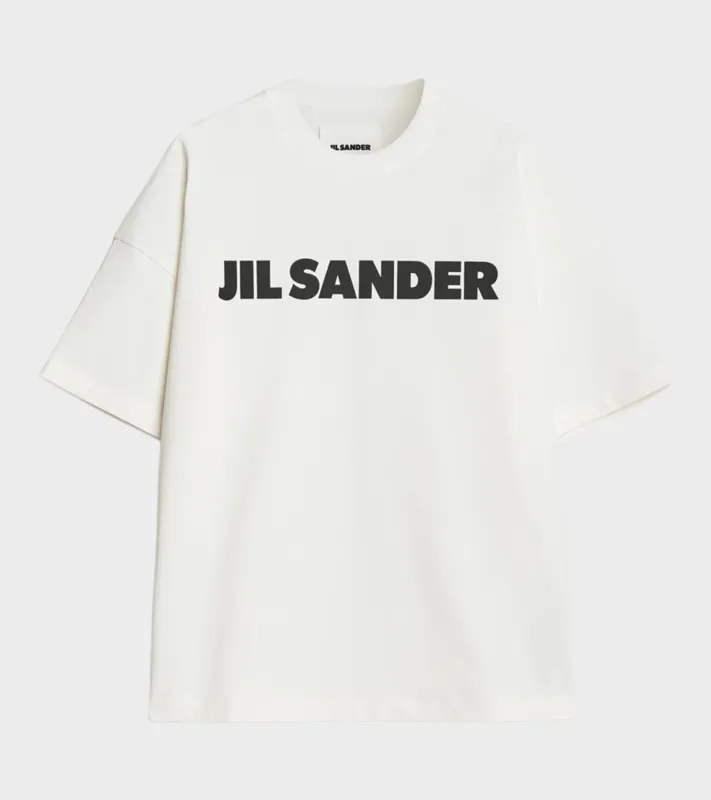 Stiff Lightweight Cotton Jersey Logo T-shirt Porcelain made by Dr. Adams