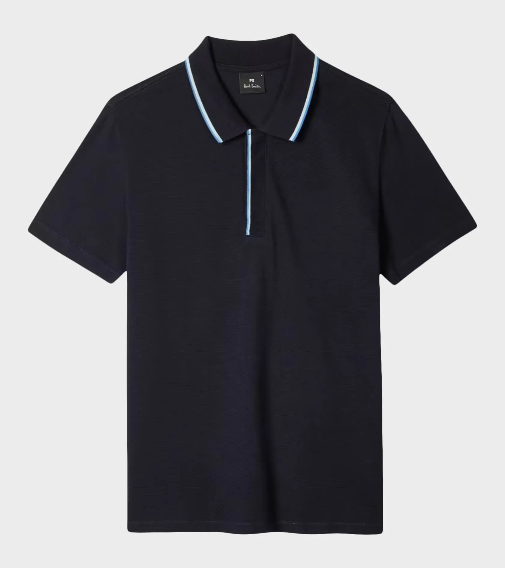 Contrast Tipping S/S Polo Navy sold by Dr. Adams