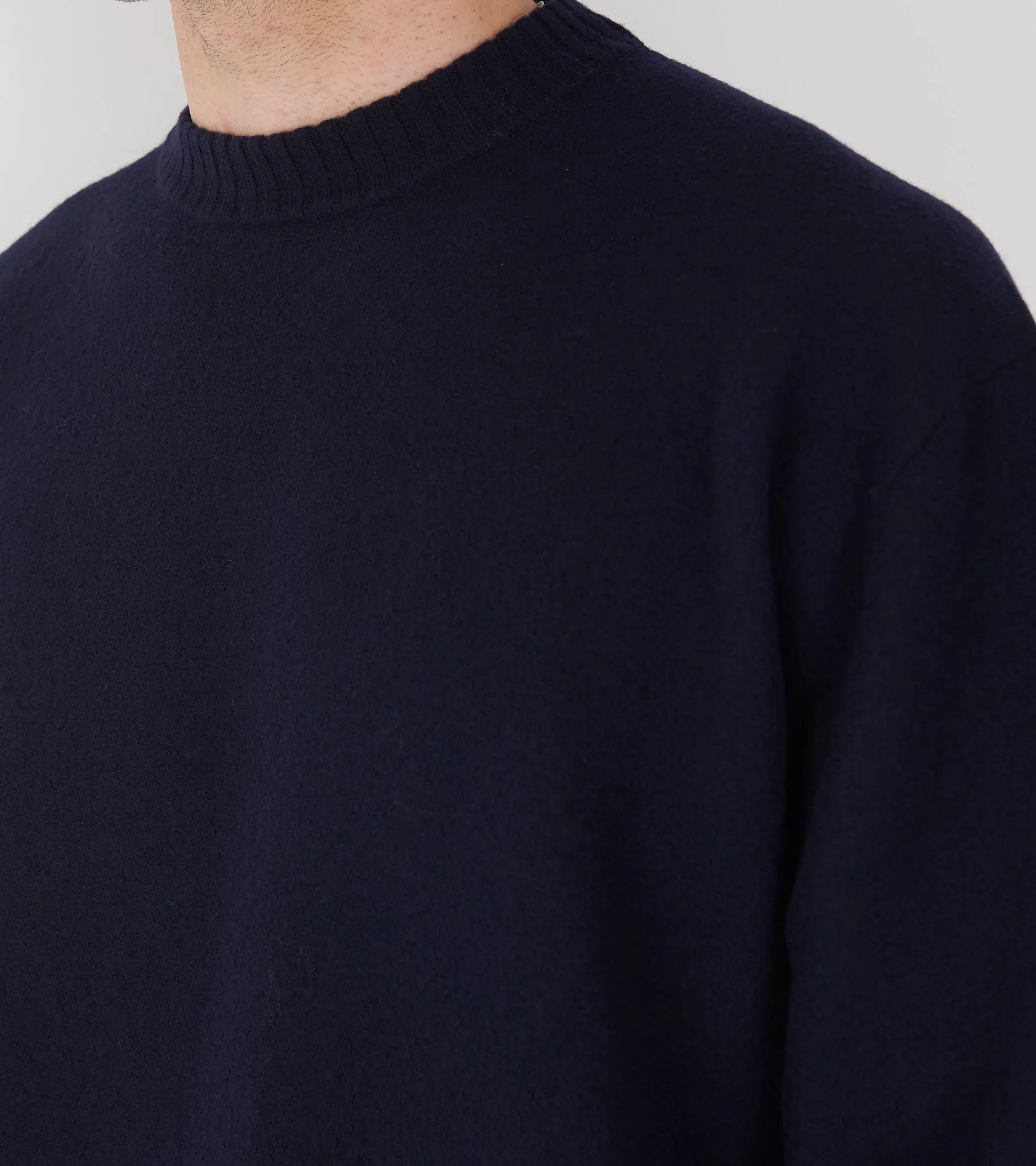 Lightweight Merino Boiled Wool Jumper Navy sold by Dr. Adams product image thumbnail 4