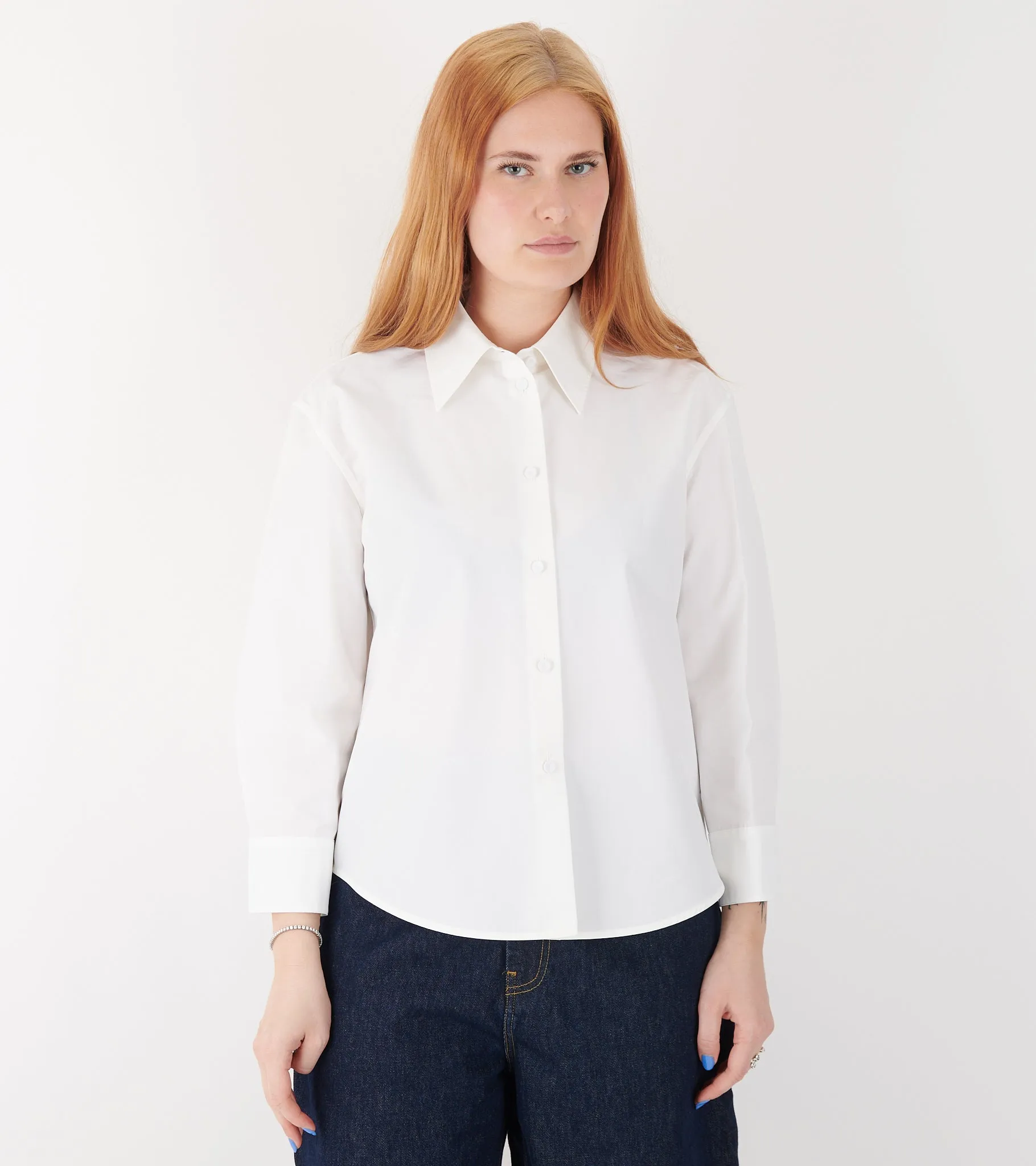 Heavy Organic Cotton Poplin Shirt White sold by Dr. Adams product image thumbnail 2