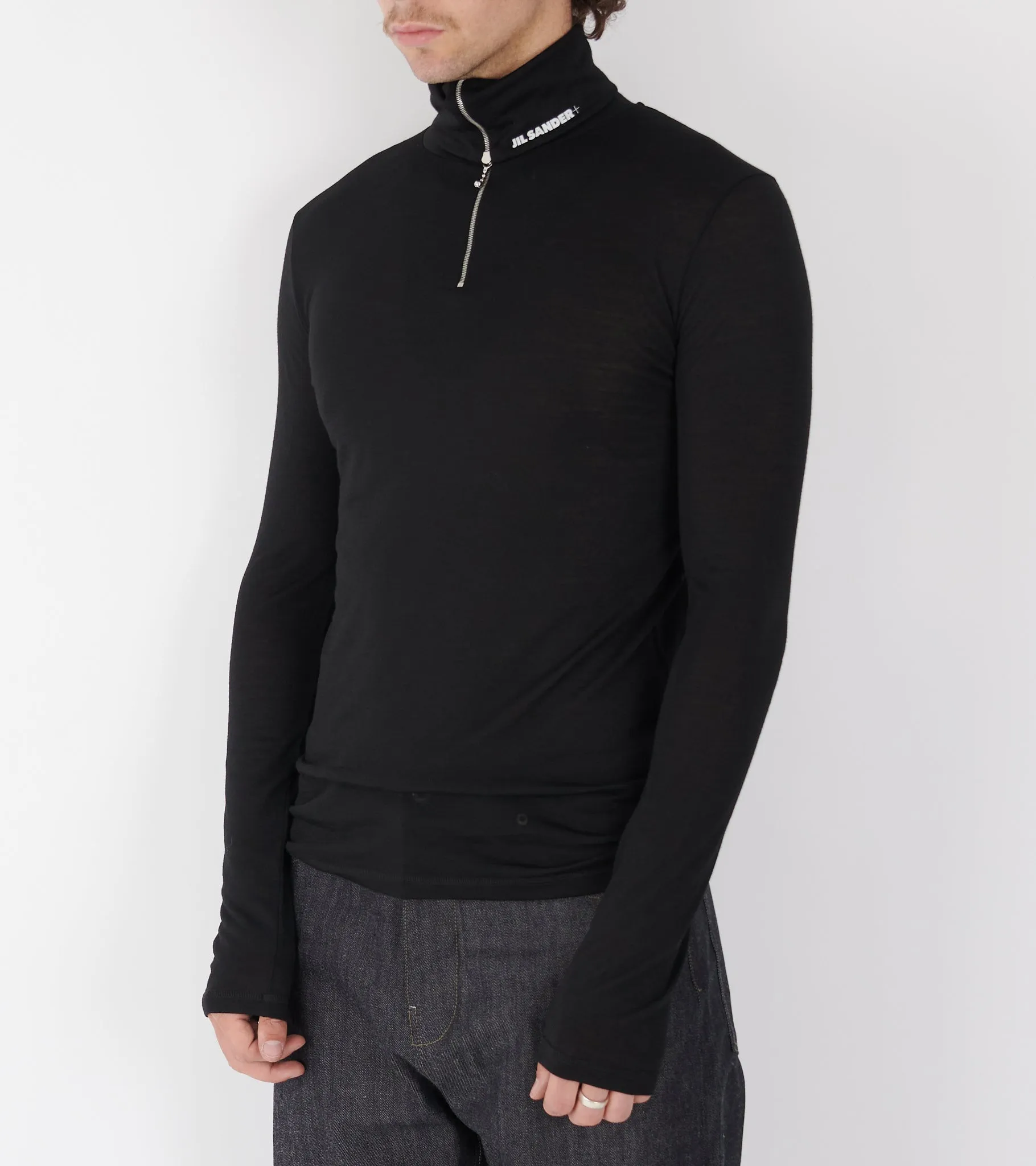 Plus Quarter Zip Wool Sweatshirt Black sold by Dr. Adams product image thumbnail 3