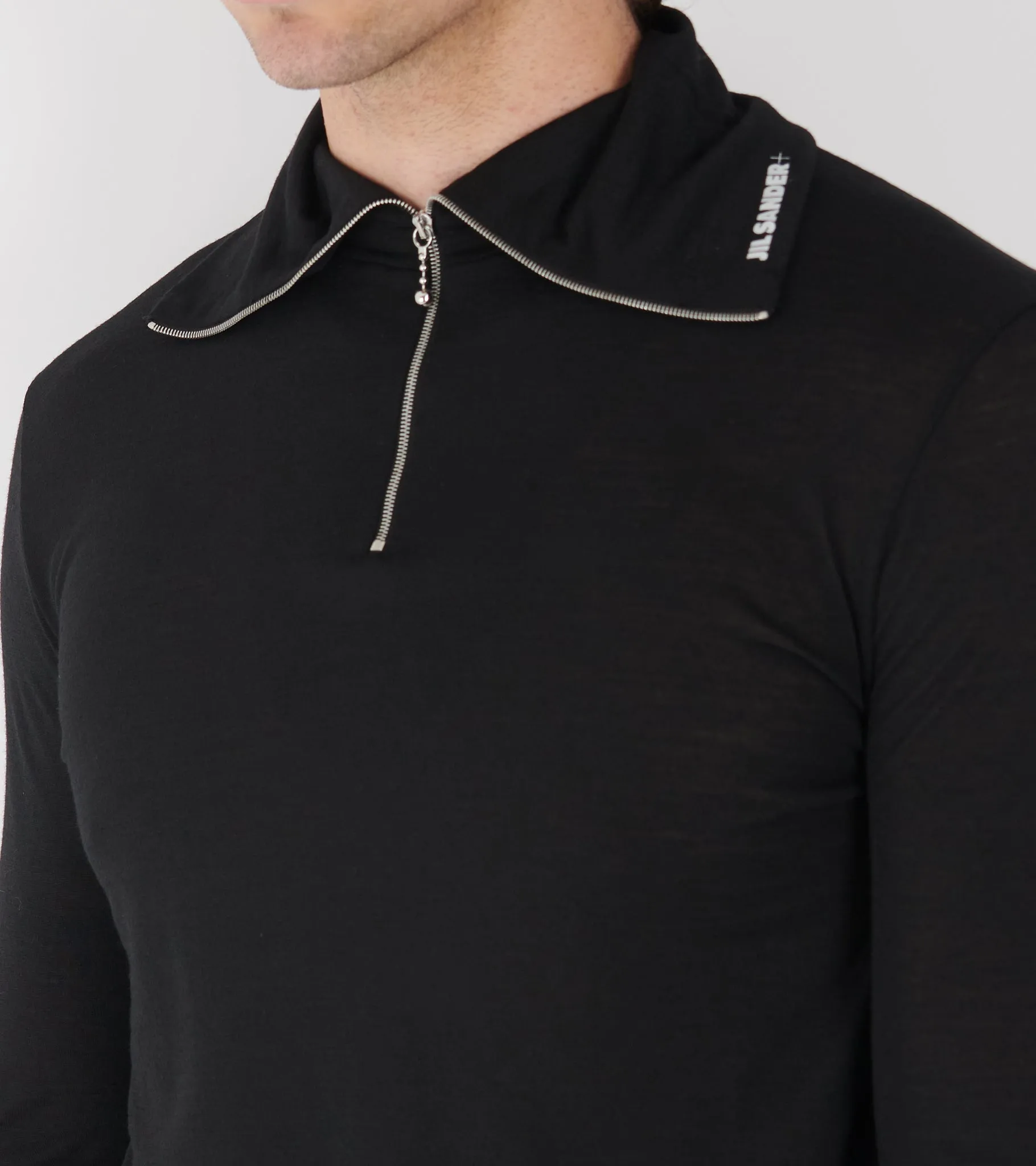 Plus Quarter Zip Wool Sweatshirt Black sold by Dr. Adams product image thumbnail 5
