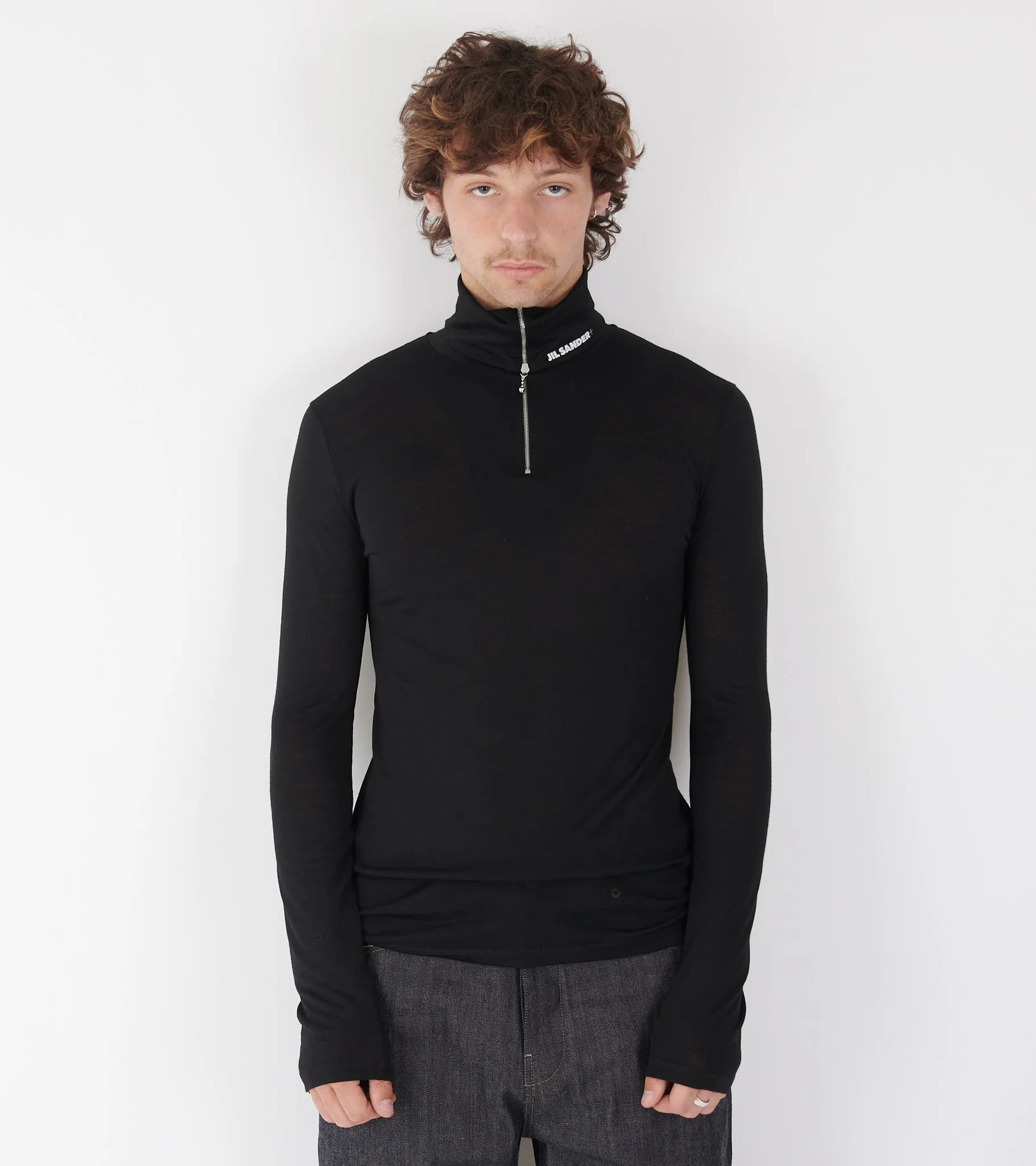 Plus Quarter Zip Wool Sweatshirt Black sold by Dr. Adams product image thumbnail 2