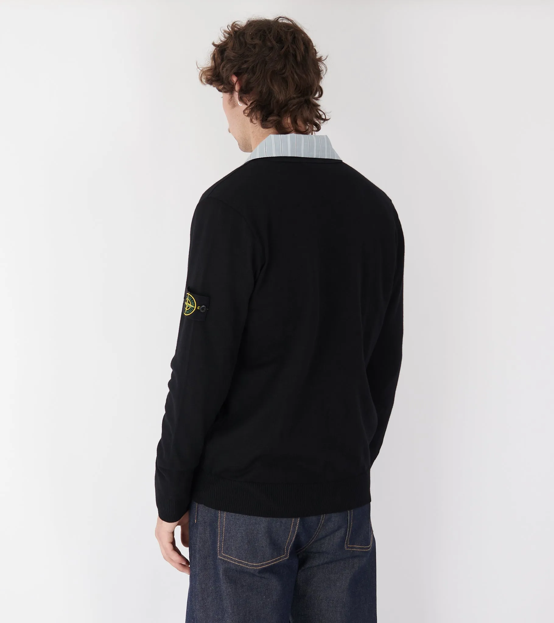 Lightweight Knitted V-neck Cardigan Black sold by Dr. Adams product image thumbnail 4