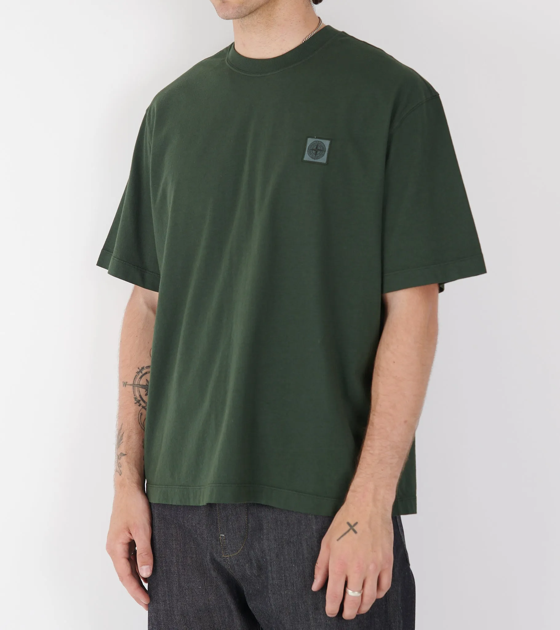 Boxy Logo T-shirt Bottle Green sold by Dr. Adams product image thumbnail 3