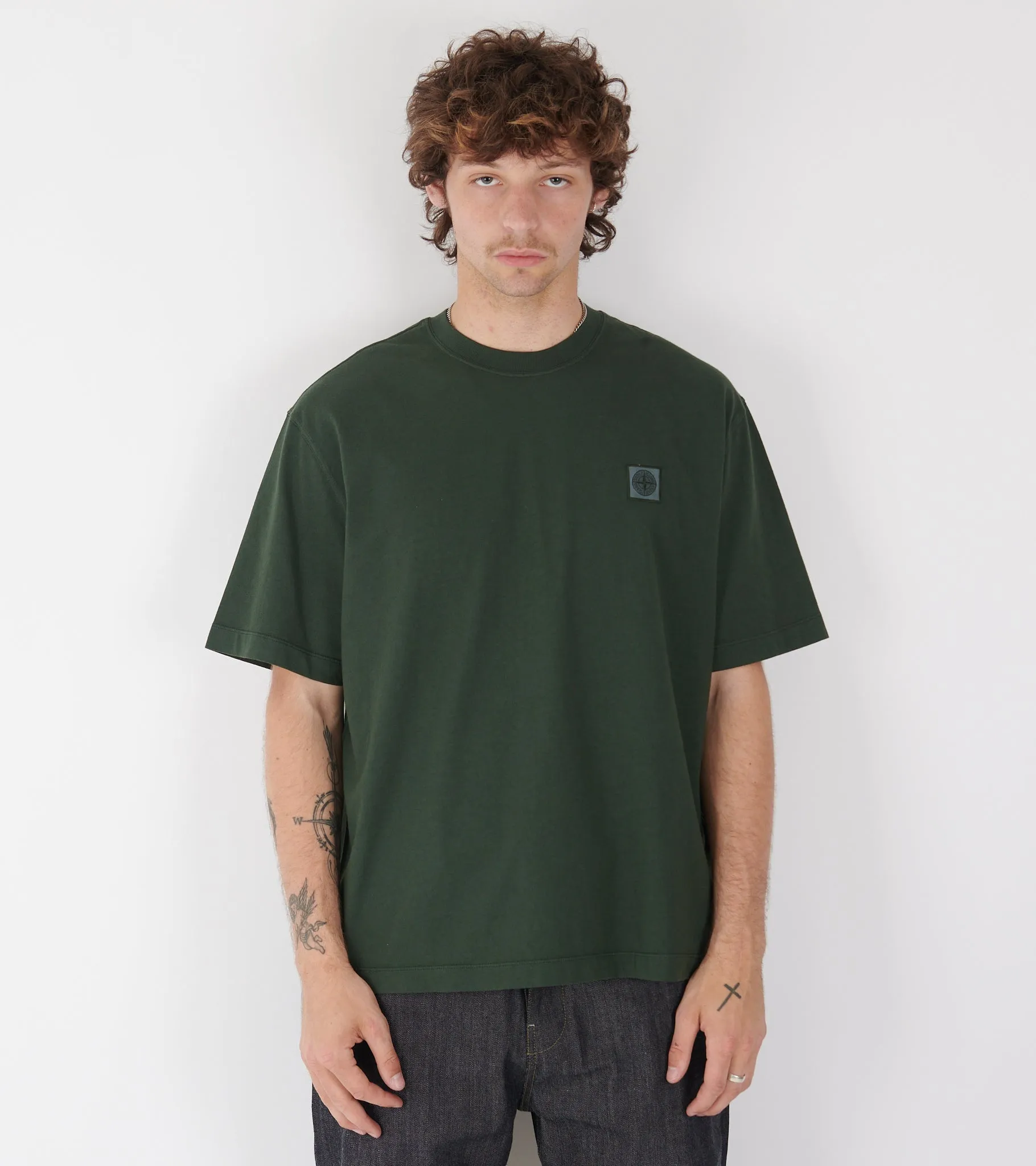Boxy Logo T-shirt Bottle Green sold by Dr. Adams product image thumbnail 2