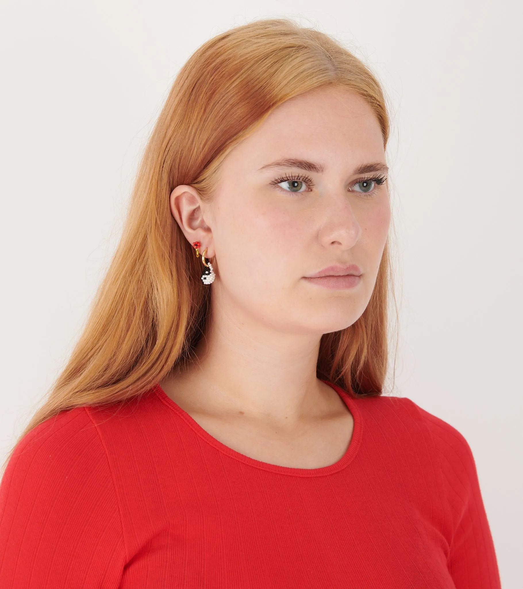 Mini Yin Yang Earring White/Black sold by Dr. Adams product image thumbnail 2