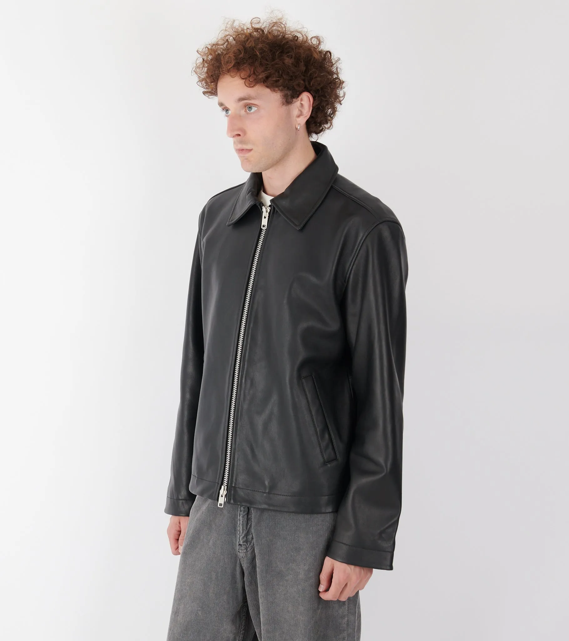 Short Leather Jacket Black sold by Dr. Adams product image thumbnail 4