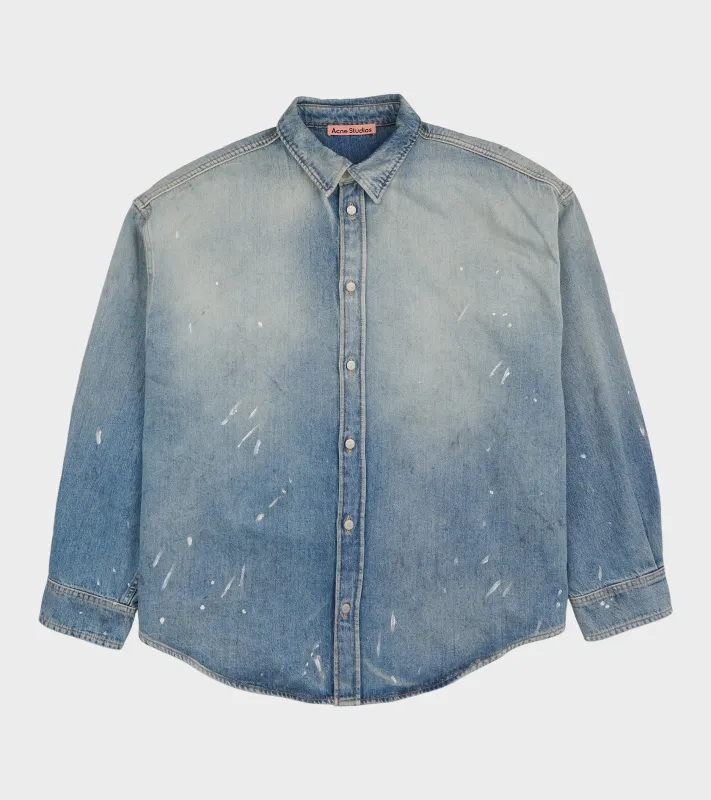 Denim Button Up Shirt Light Blue sold by Dr. Adams