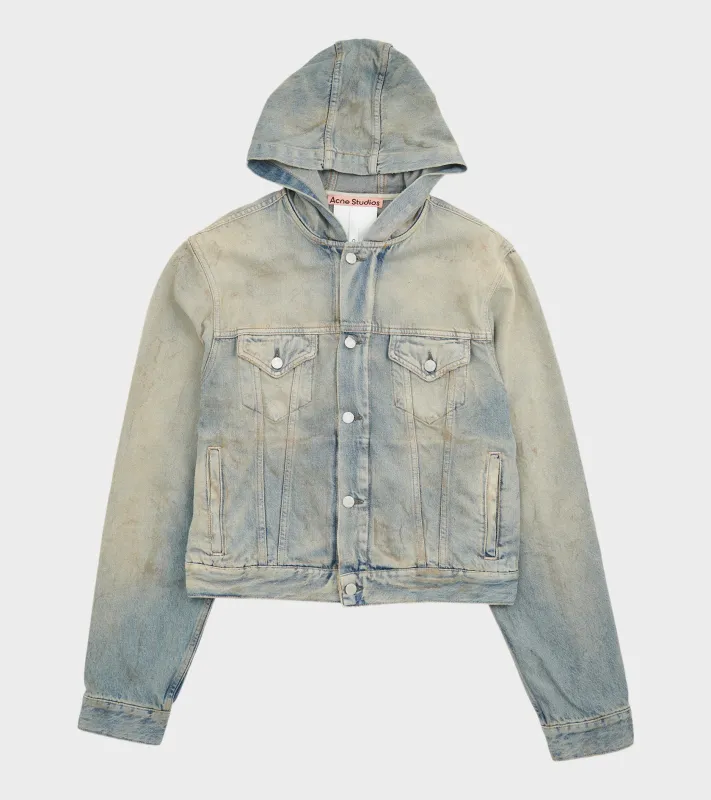 Hooded Denim Jacket Mid Blue sold by Dr. Adams