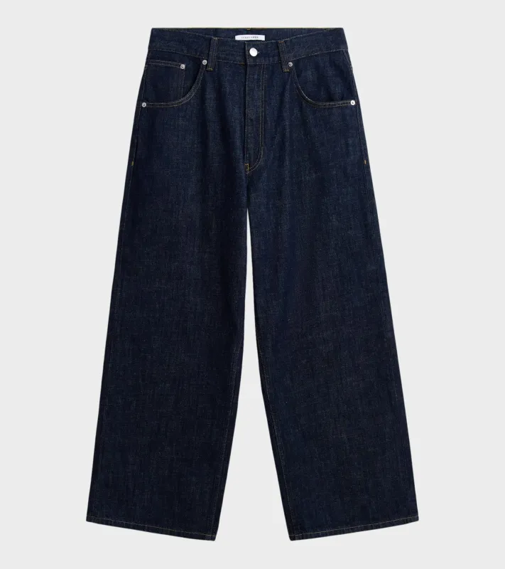 Super Wide Jeans Simple Rinse Blue sold by Dr. Adams