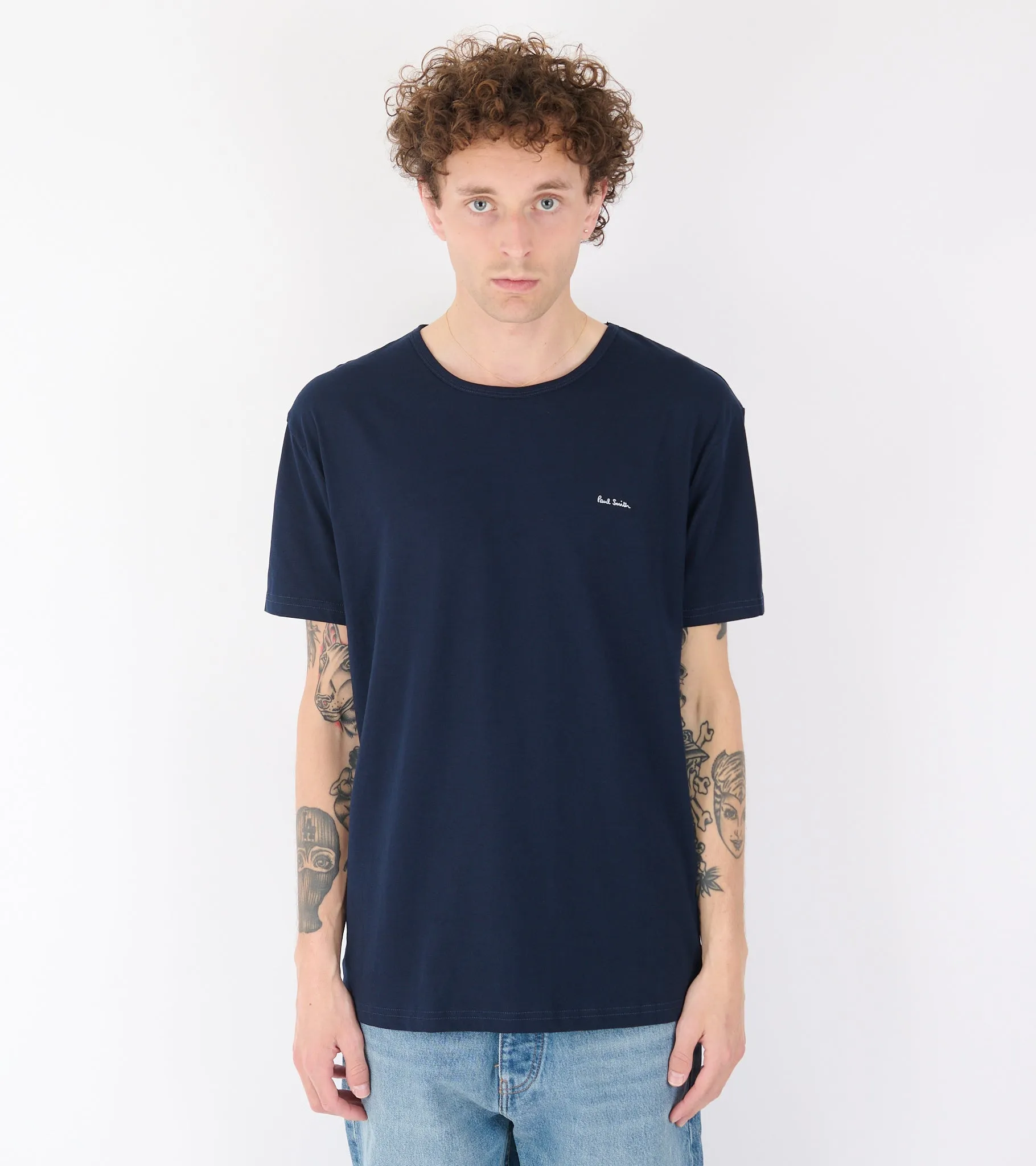 Organic Cotton Crew Neck T-Shirts Black/White/Navy sold by Dr. Adams product image thumbnail 2