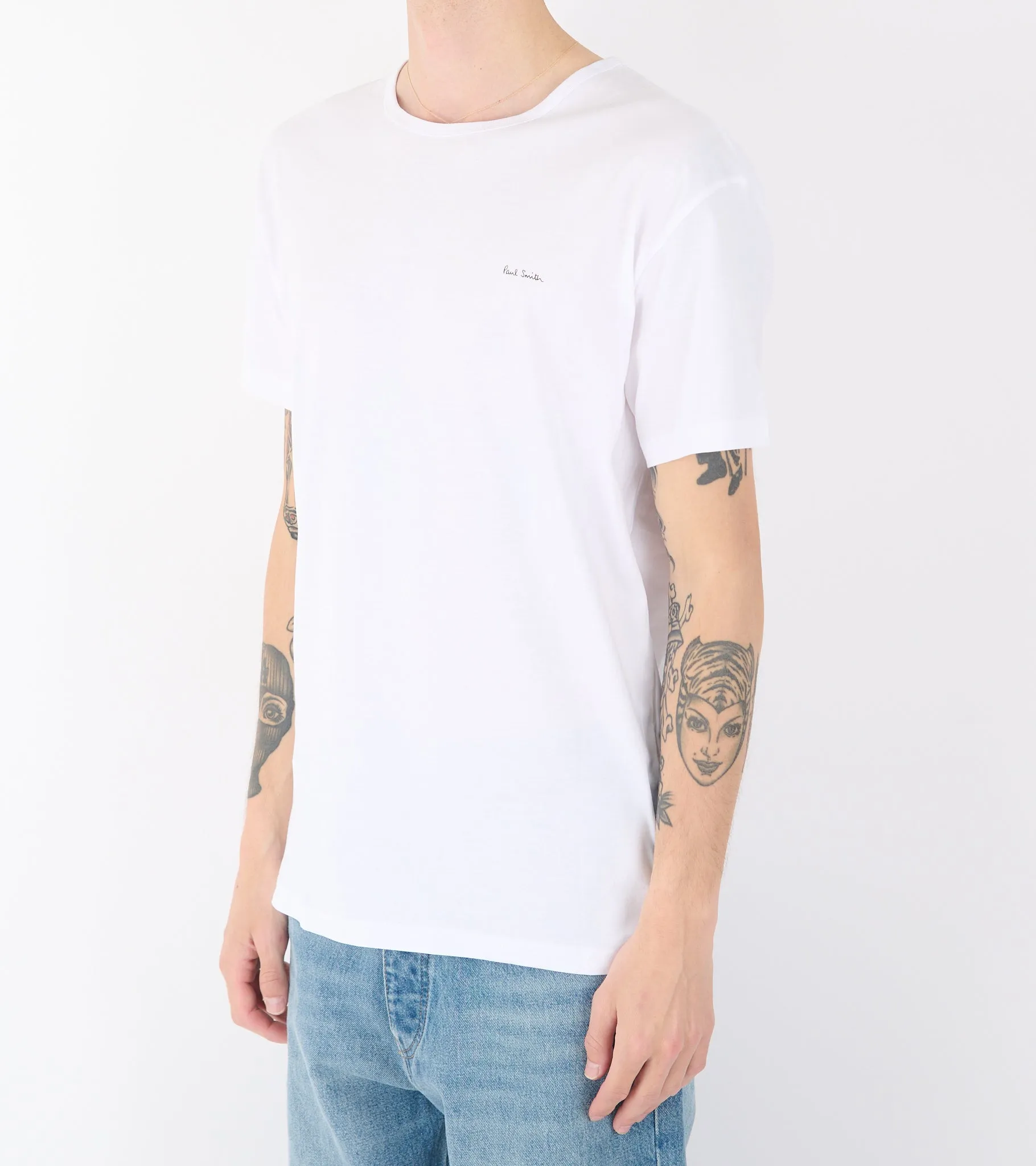 Organic Cotton Crew Neck T-Shirts Black/White/Navy sold by Dr. Adams product image thumbnail 4