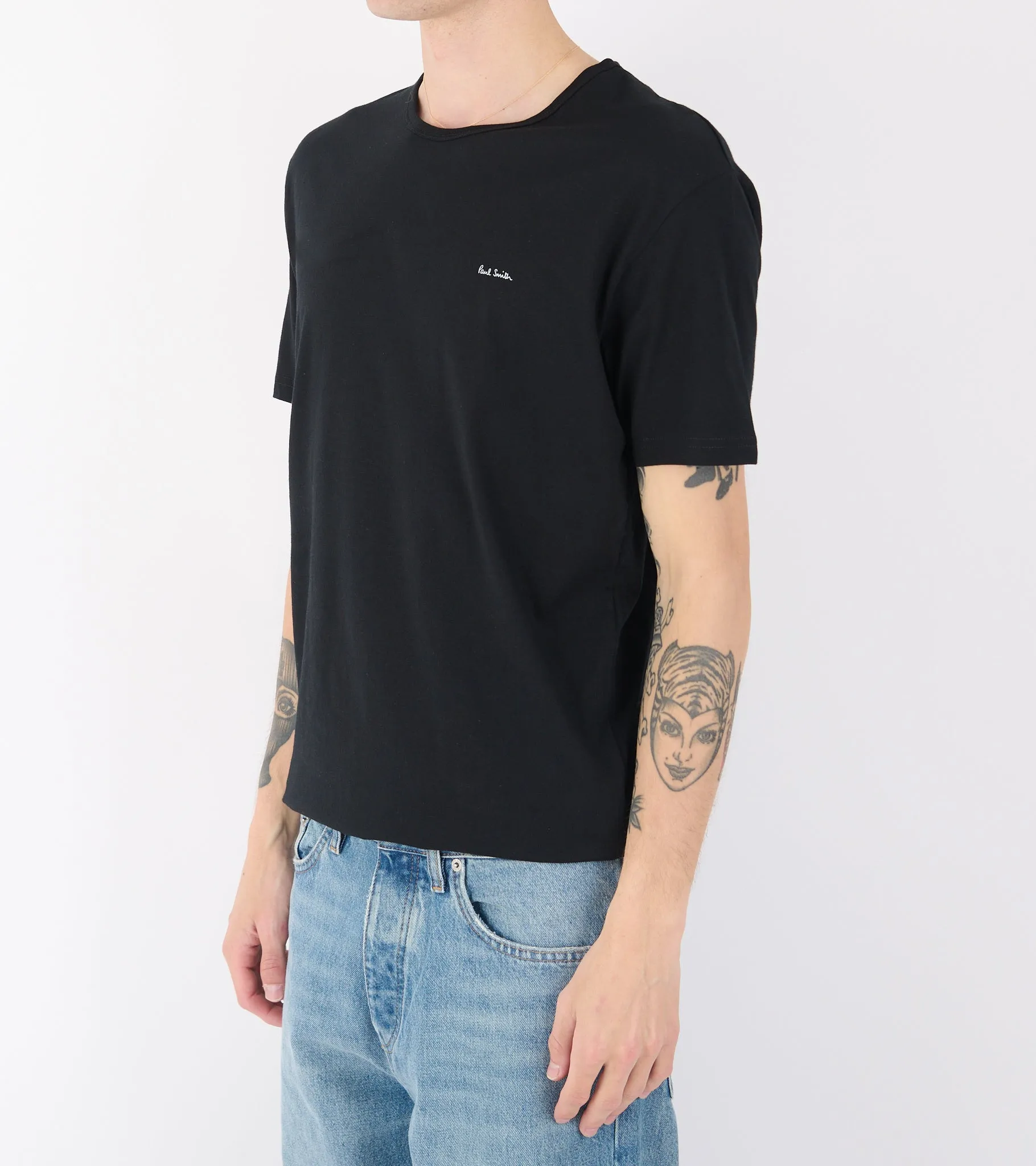 Organic Cotton Crew Neck T-Shirts Black/White/Navy sold by Dr. Adams product image thumbnail 5