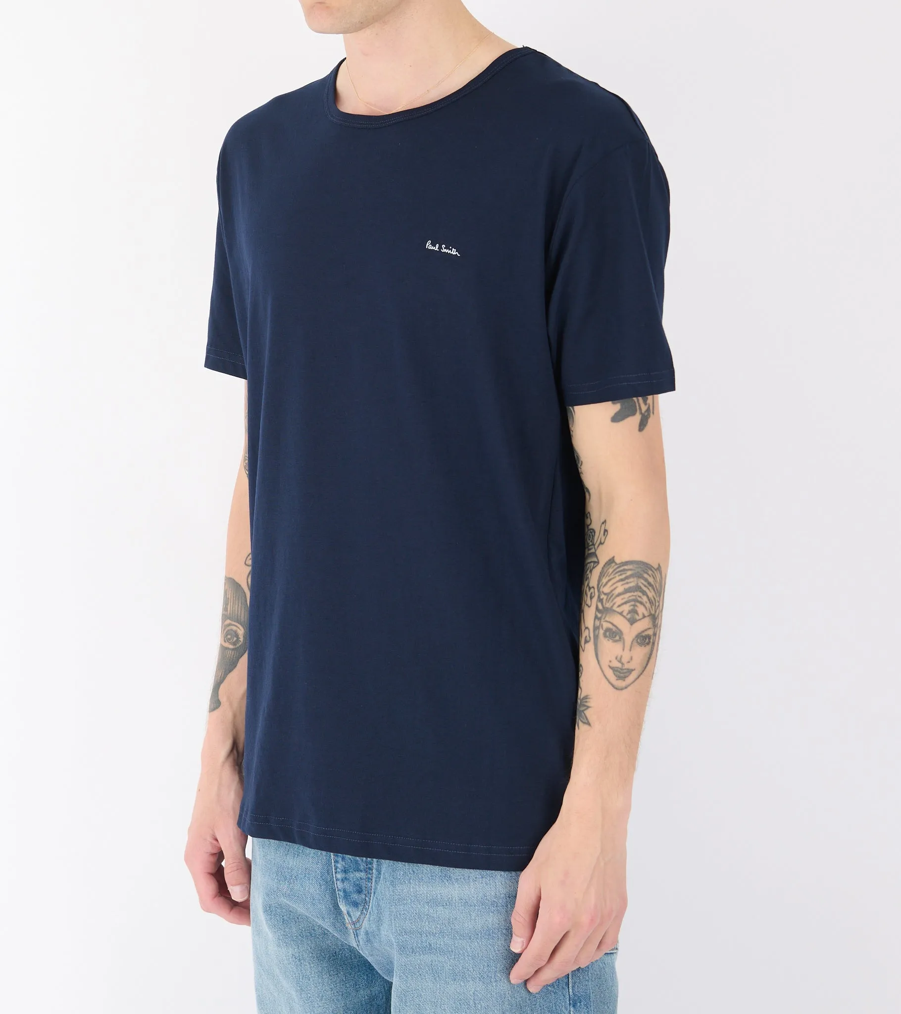 Organic Cotton Crew Neck T-Shirts Black/White/Navy sold by Dr. Adams product image thumbnail 3