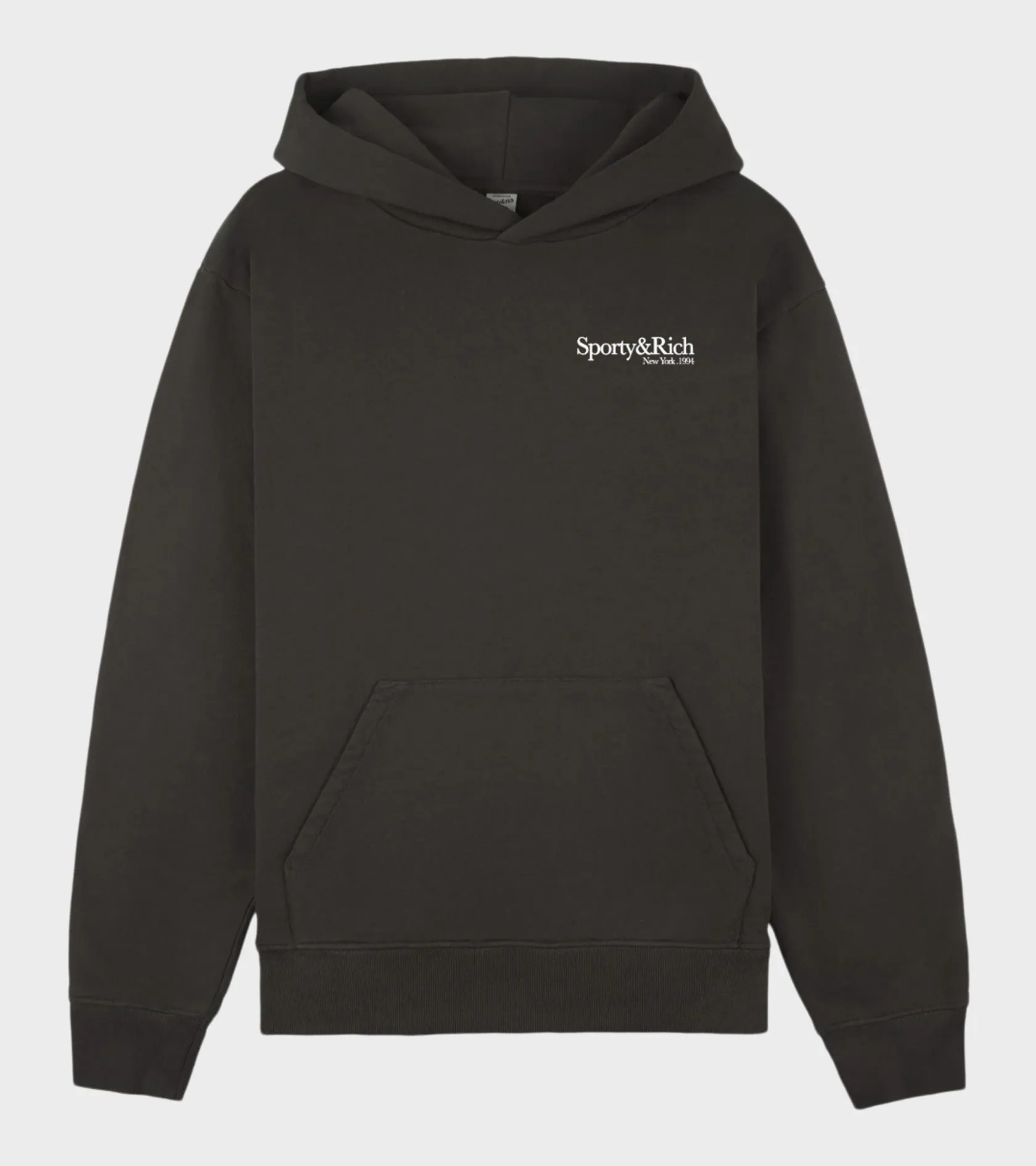 Serif Logo Hoodie Faded Black/White sold by Dr. Adams