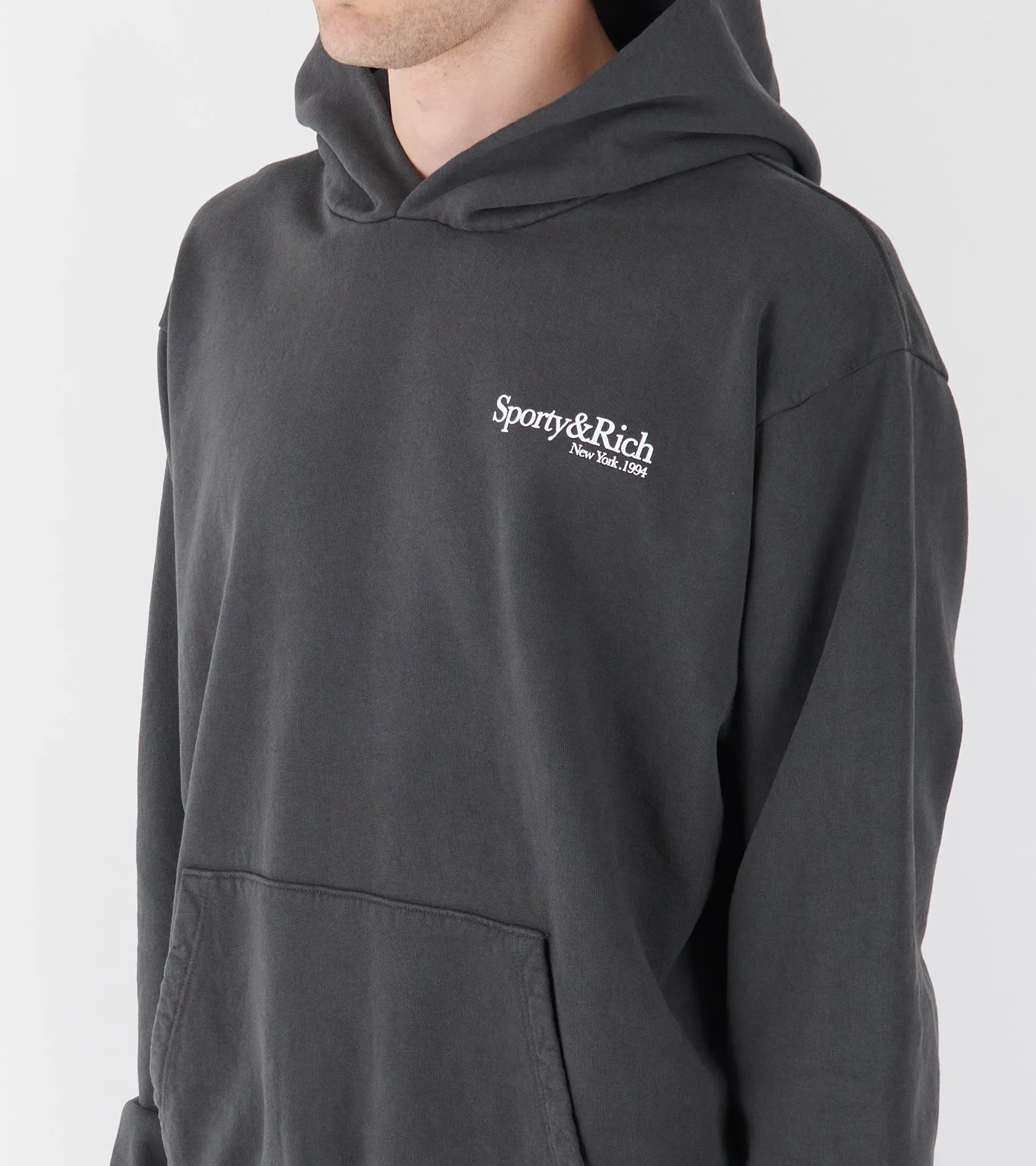 Serif Logo Hoodie Faded Black/White sold by Dr. Adams product image thumbnail 2