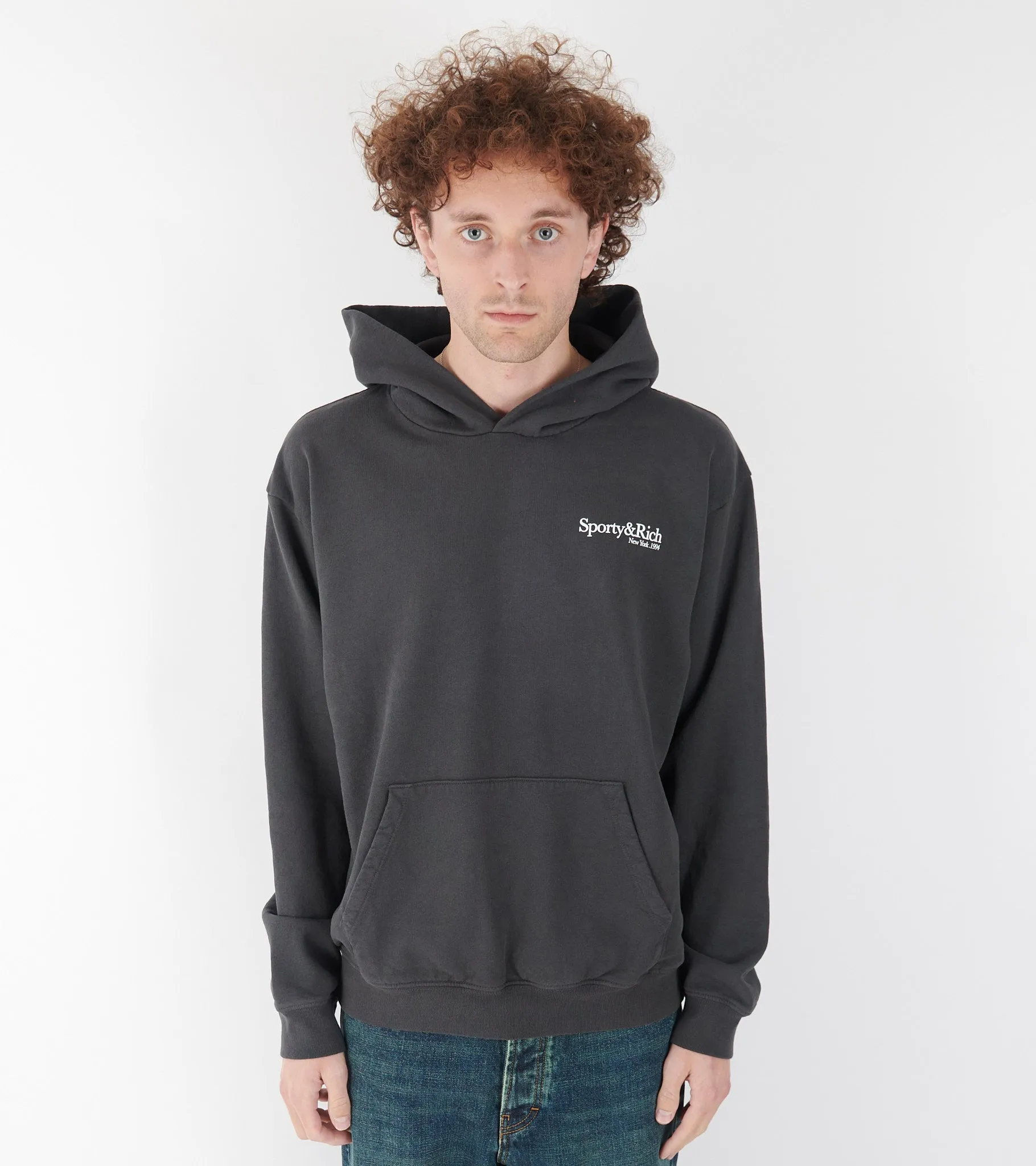 Serif Logo Hoodie Faded Black/White sold by Dr. Adams product image thumbnail 3