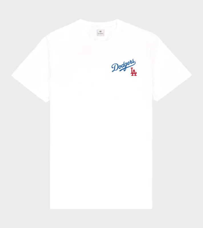 Dodgers Serif T-shirt White/Team Blue sold by Dr. Adams