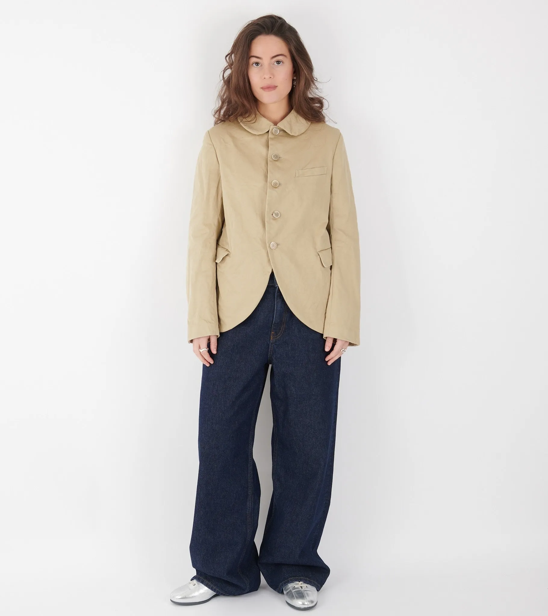 Crinkle Cotton Canvas Blazer Beige sold by Dr. Adams product image thumbnail 2