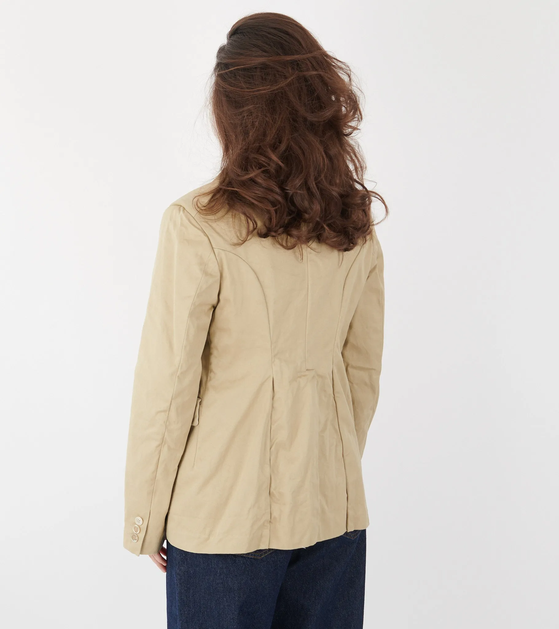 Crinkle Cotton Canvas Blazer Beige sold by Dr. Adams product image thumbnail 4