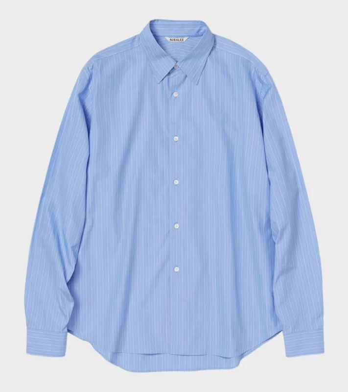 Suvin High Count Cloth Stripe Shirt Blue Stripe sold by Dr. Adams