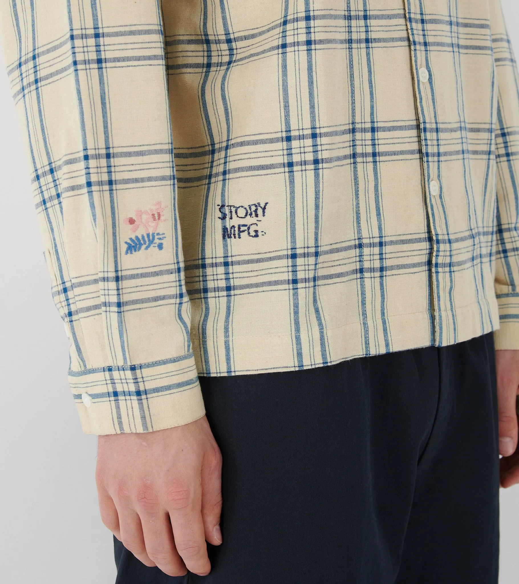 Greetings Shirt L/S French Gingham Interrupted sold by Dr. Adams product image thumbnail 5