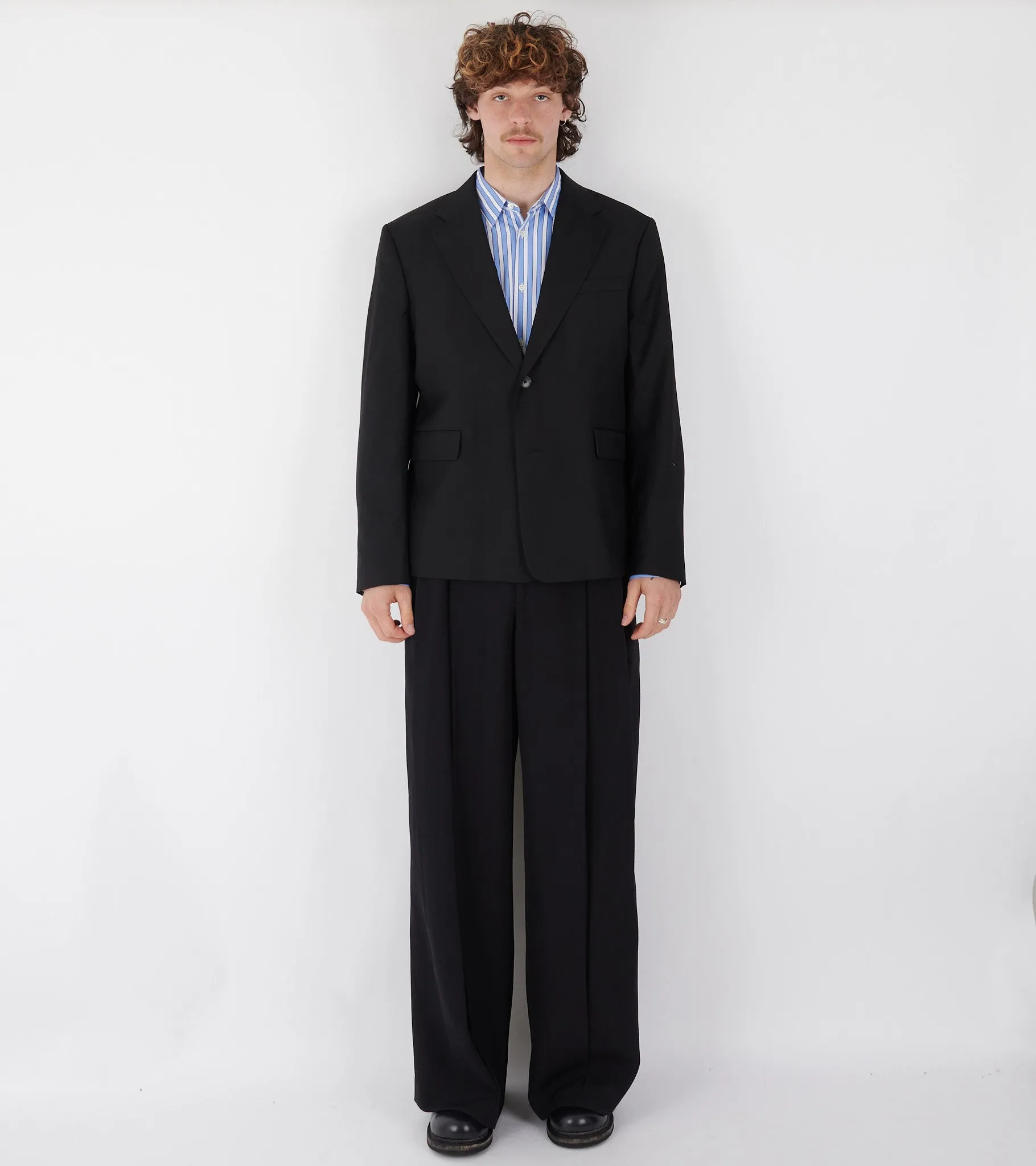 Single Breasted Blazer Black Tropical Wool sold by Dr. Adams product image thumbnail 2