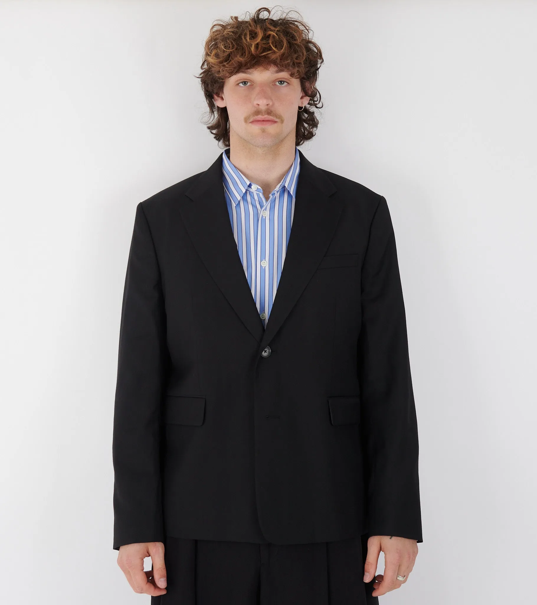 Single Breasted Blazer Black Tropical Wool sold by Dr. Adams product image thumbnail 3