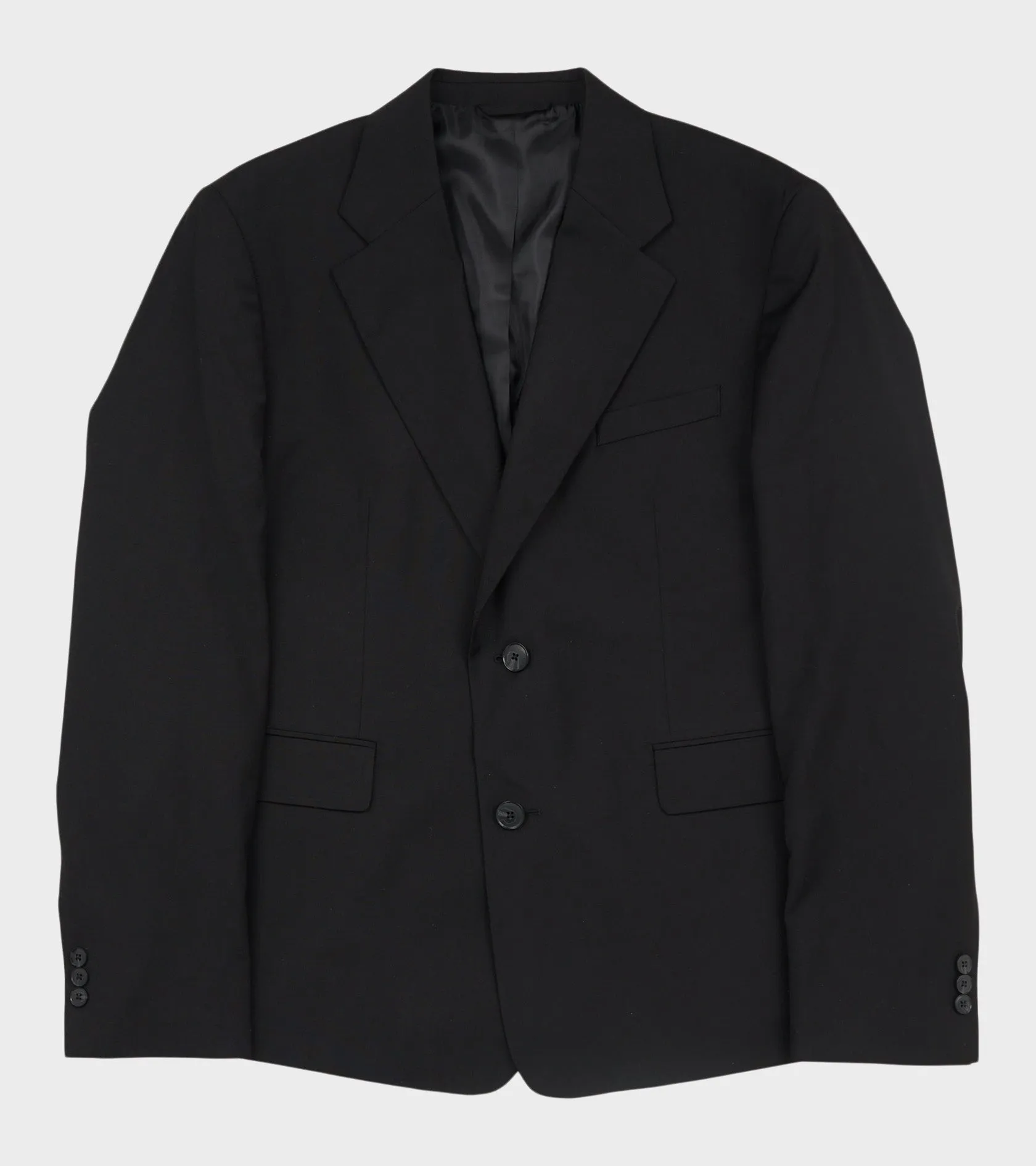 Single Breasted Blazer Black Tropical Wool sold by Dr. Adams