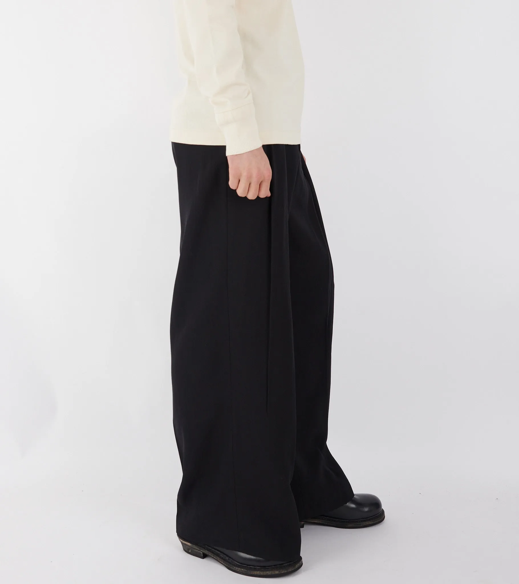 Heavy Wide Trousers Black sold by Dr. Adams product image thumbnail 3