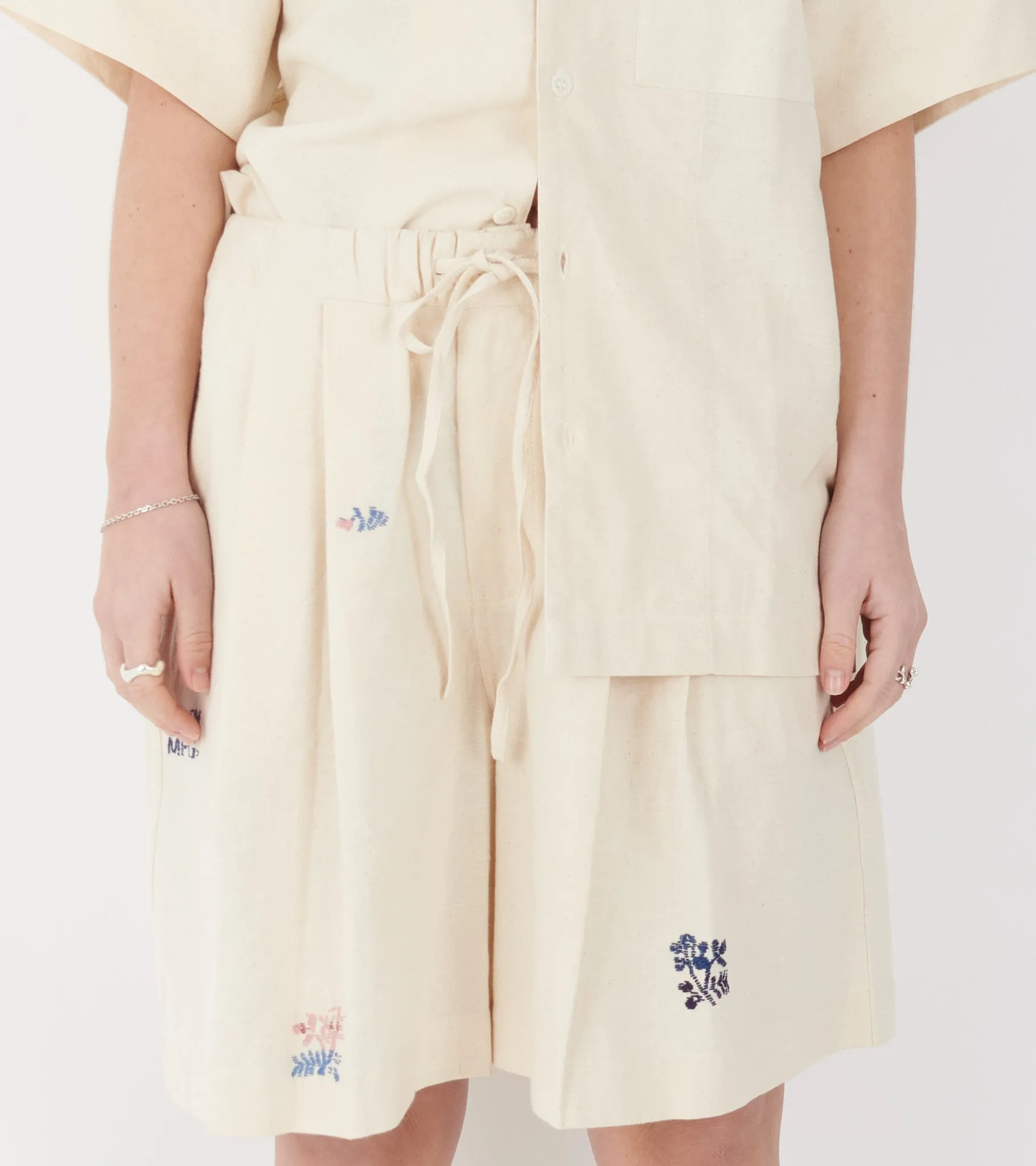 Bridge Shorts Ecru Interrupted sold by Dr. Adams product image thumbnail 2