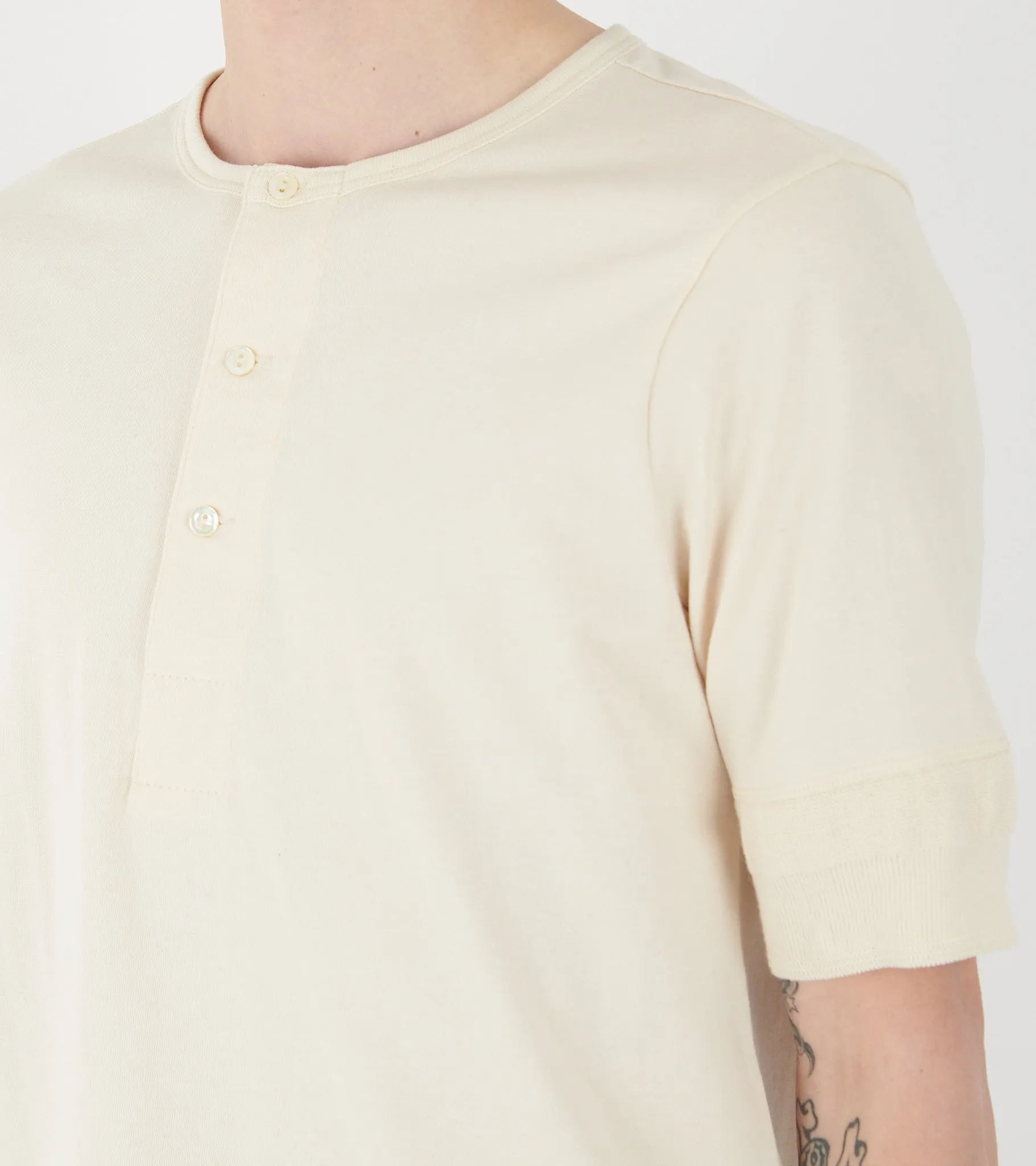 207 Men's Loopwheeled Henley T-shirt Nature sold by Dr. Adams product image thumbnail 4