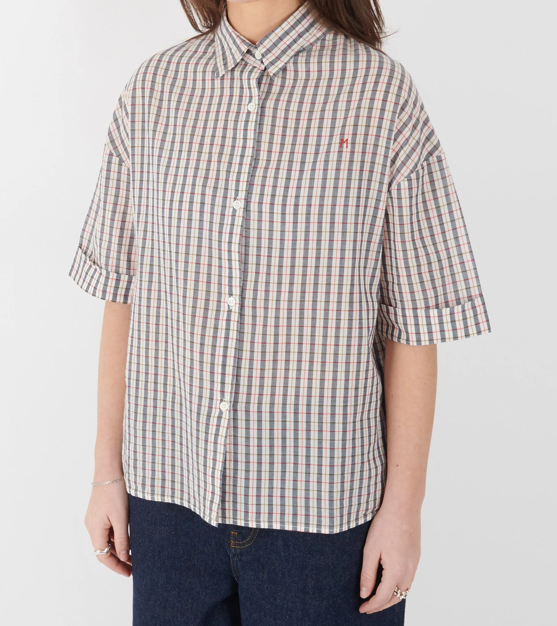 Edith Shirt No. 776 Merle Navy Blue sold by Dr. Adams product image thumbnail 5