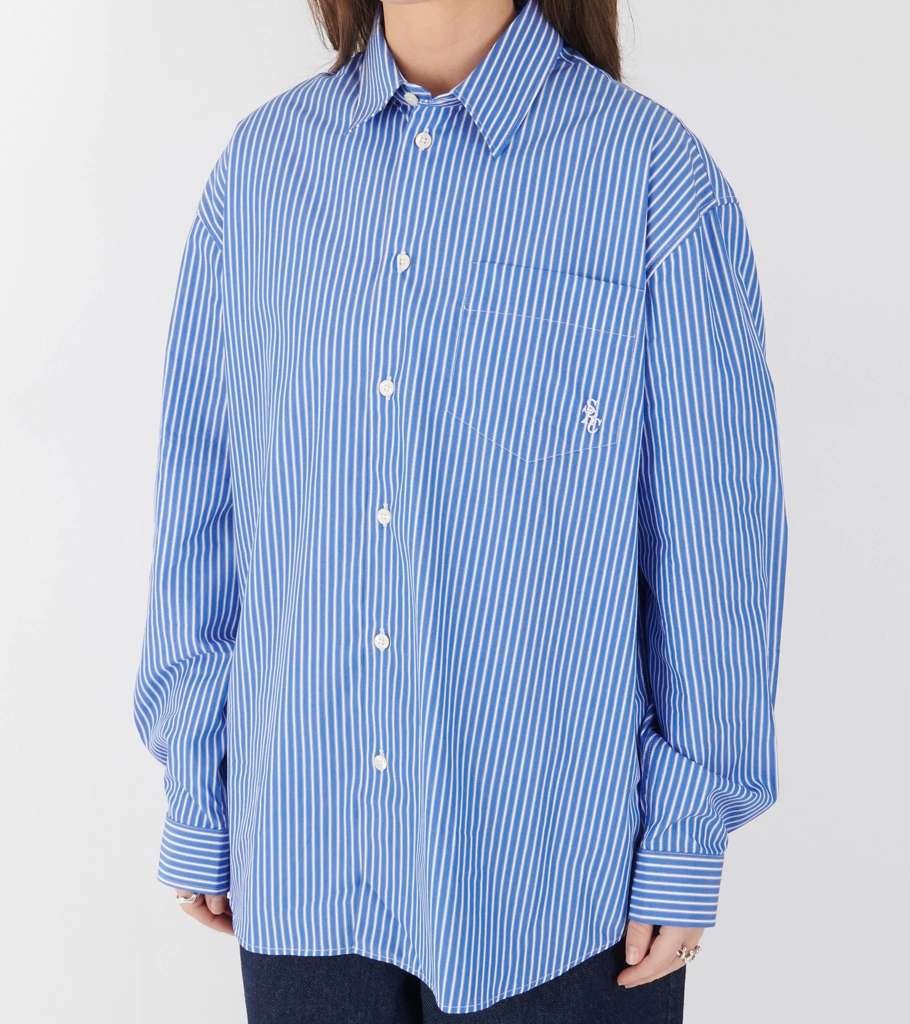 Oversized Shirt Blue Striped sold by Dr. Adams product image thumbnail 5