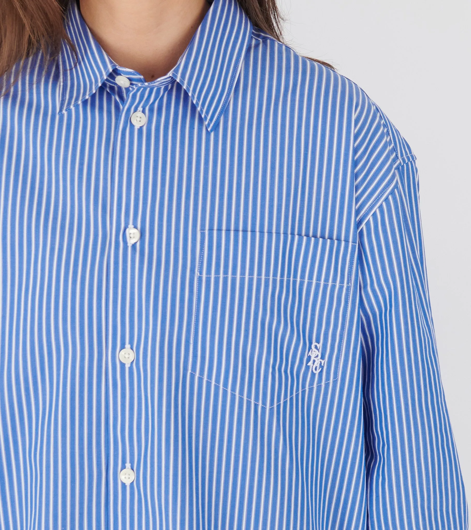 Oversized Shirt Blue Striped sold by Dr. Adams product image thumbnail 3