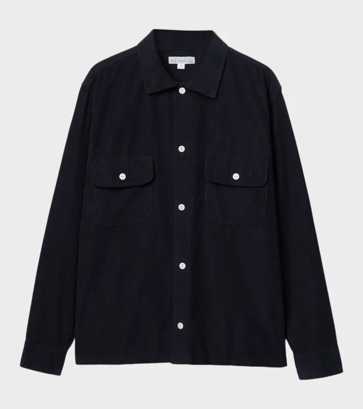 Corduroy Shirt Black made by Merz B. Schwanen