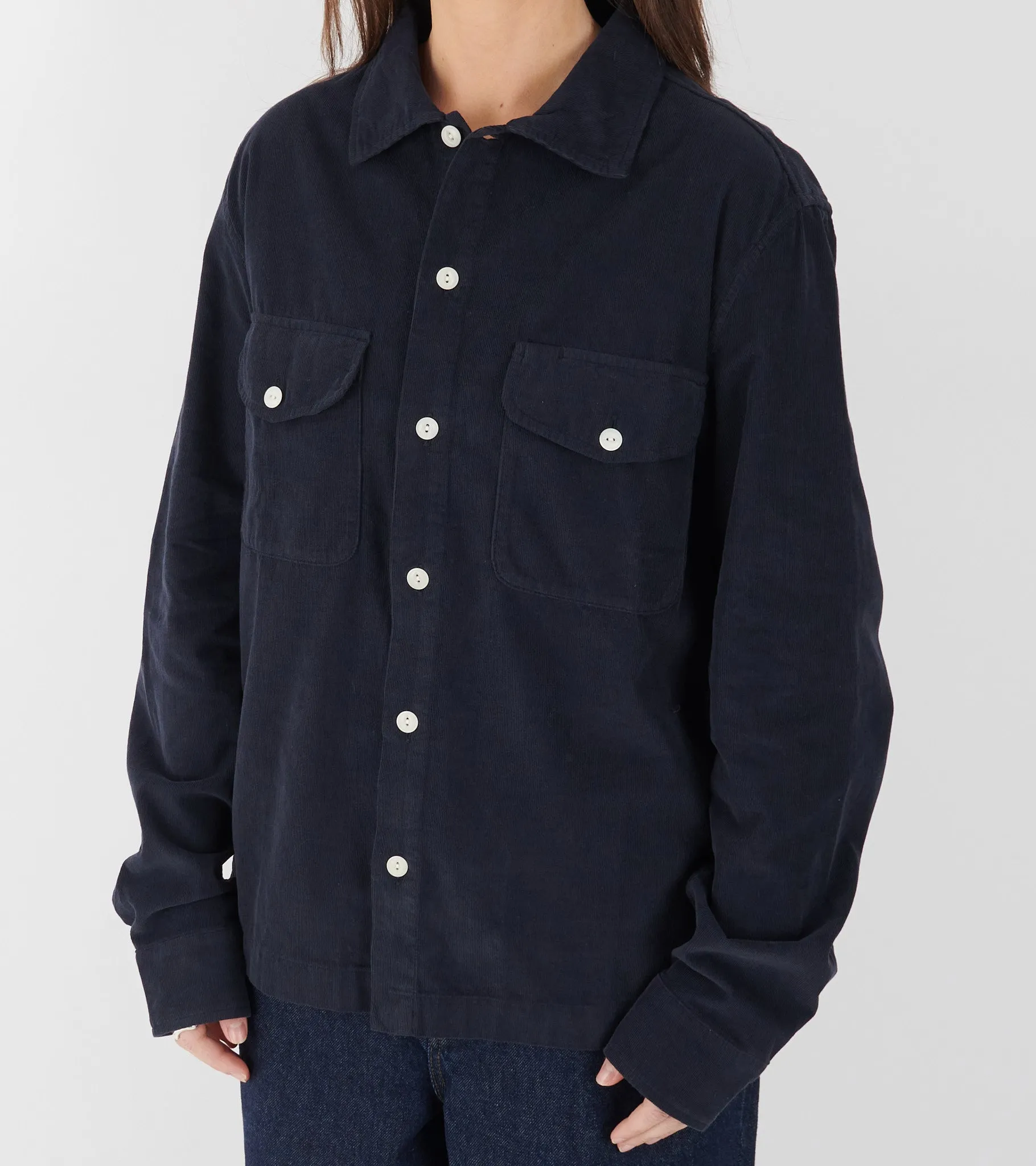 Corduroy Shirt Night Blue sold by Dr. Adams product image thumbnail 4