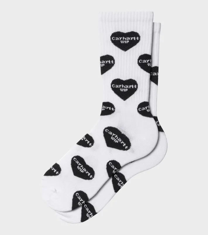 Heart Logo Socks White sold by Dr. Adams