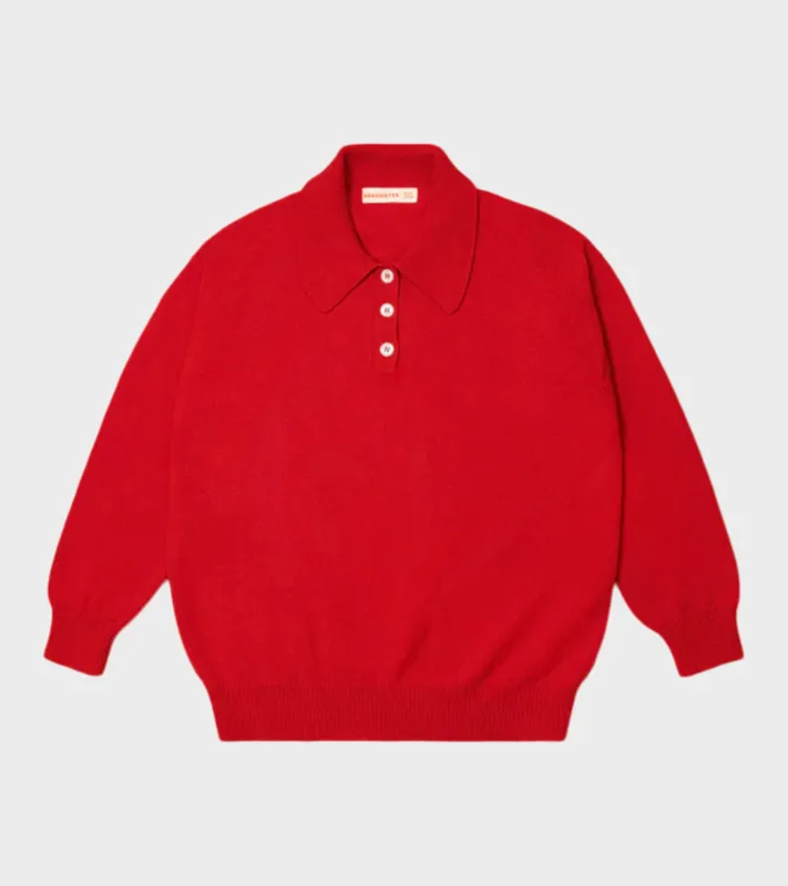 Edith Polo Shirt Poppy Red made by &Daughter