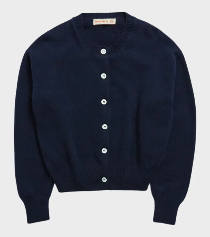 Ada Crewneck Cardigan Navy sold by Dr. Adams
