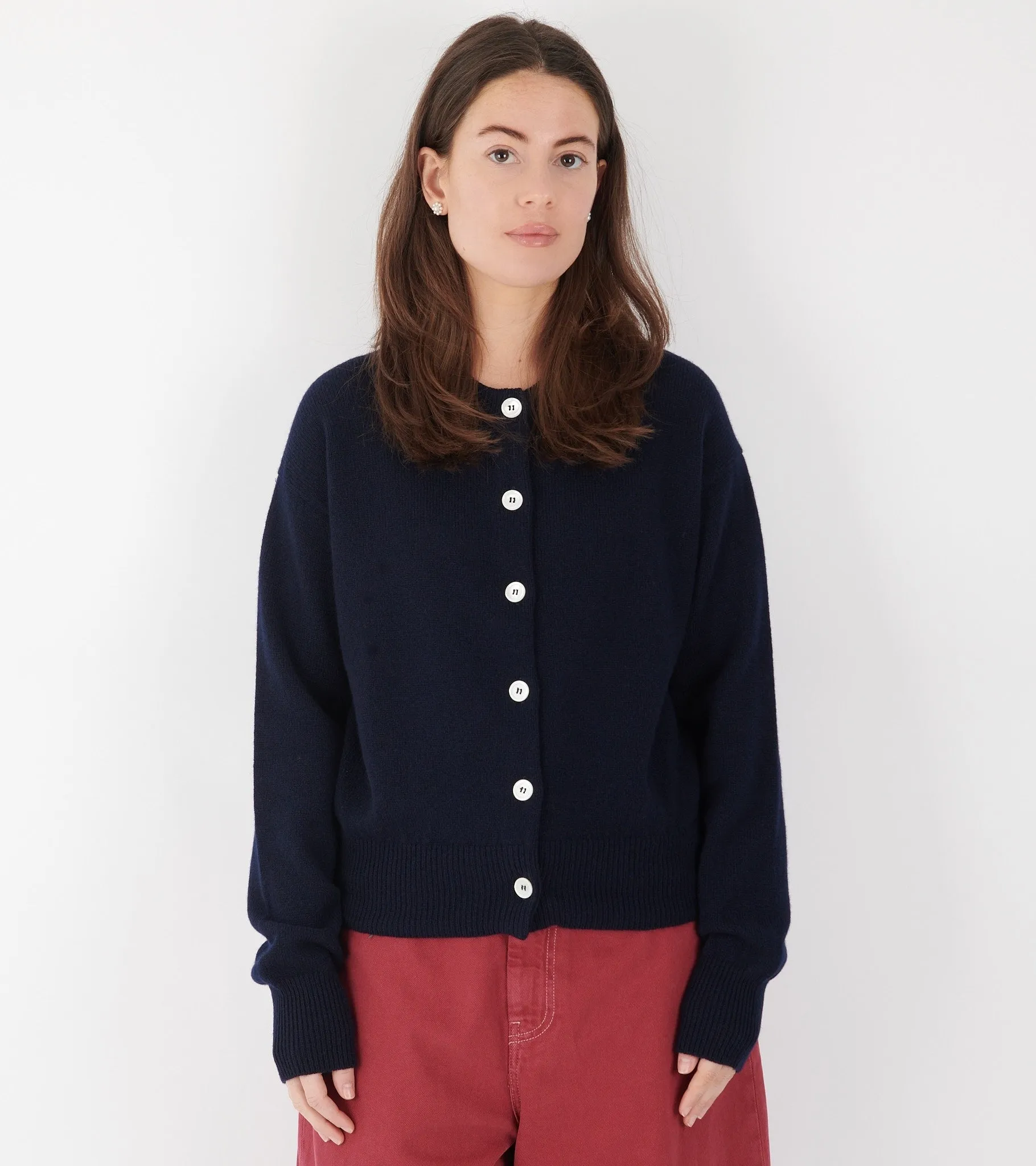 Ada Crewneck Cardigan Navy sold by Dr. Adams product image thumbnail 2