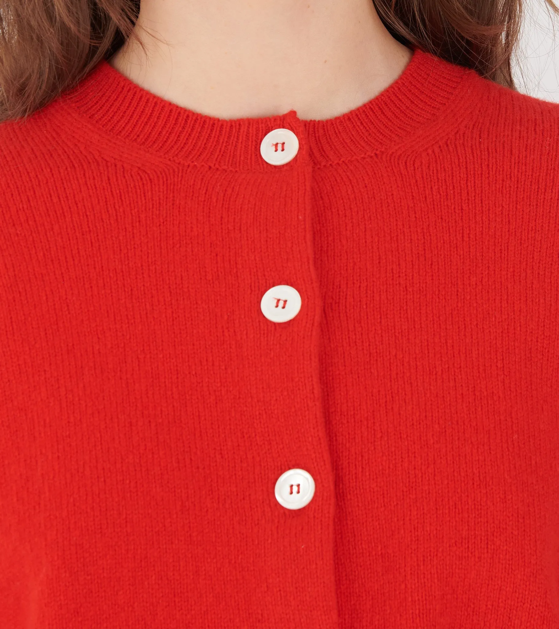 Ada Crewneck Cardigan Poppy Red sold by Dr. Adams product image thumbnail 5