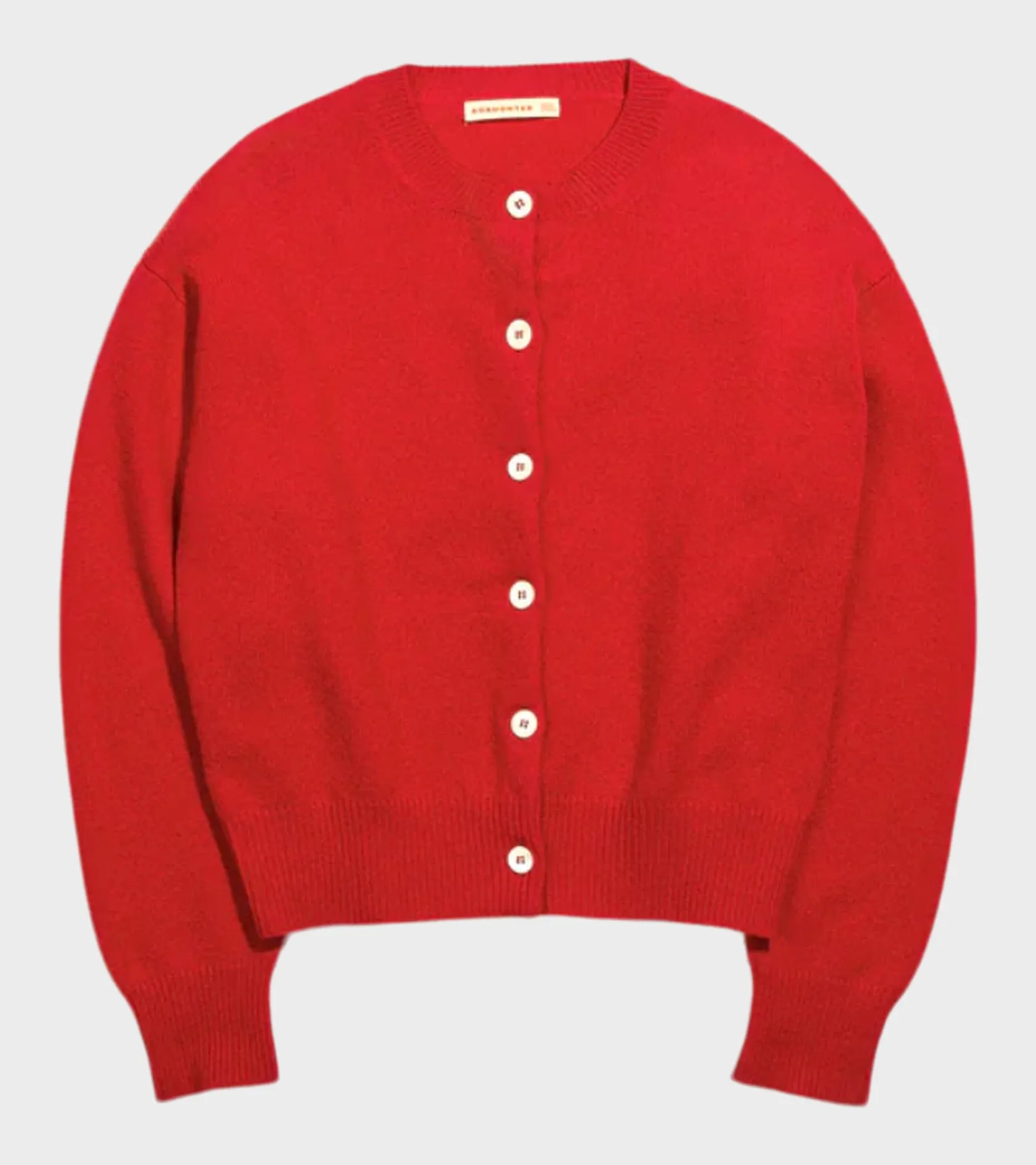 Ada Crewneck Cardigan Poppy Red sold by Dr. Adams