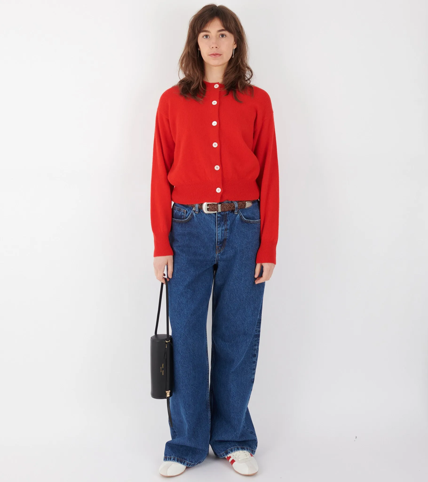 Ada Crewneck Cardigan Poppy Red sold by Dr. Adams product image thumbnail 2