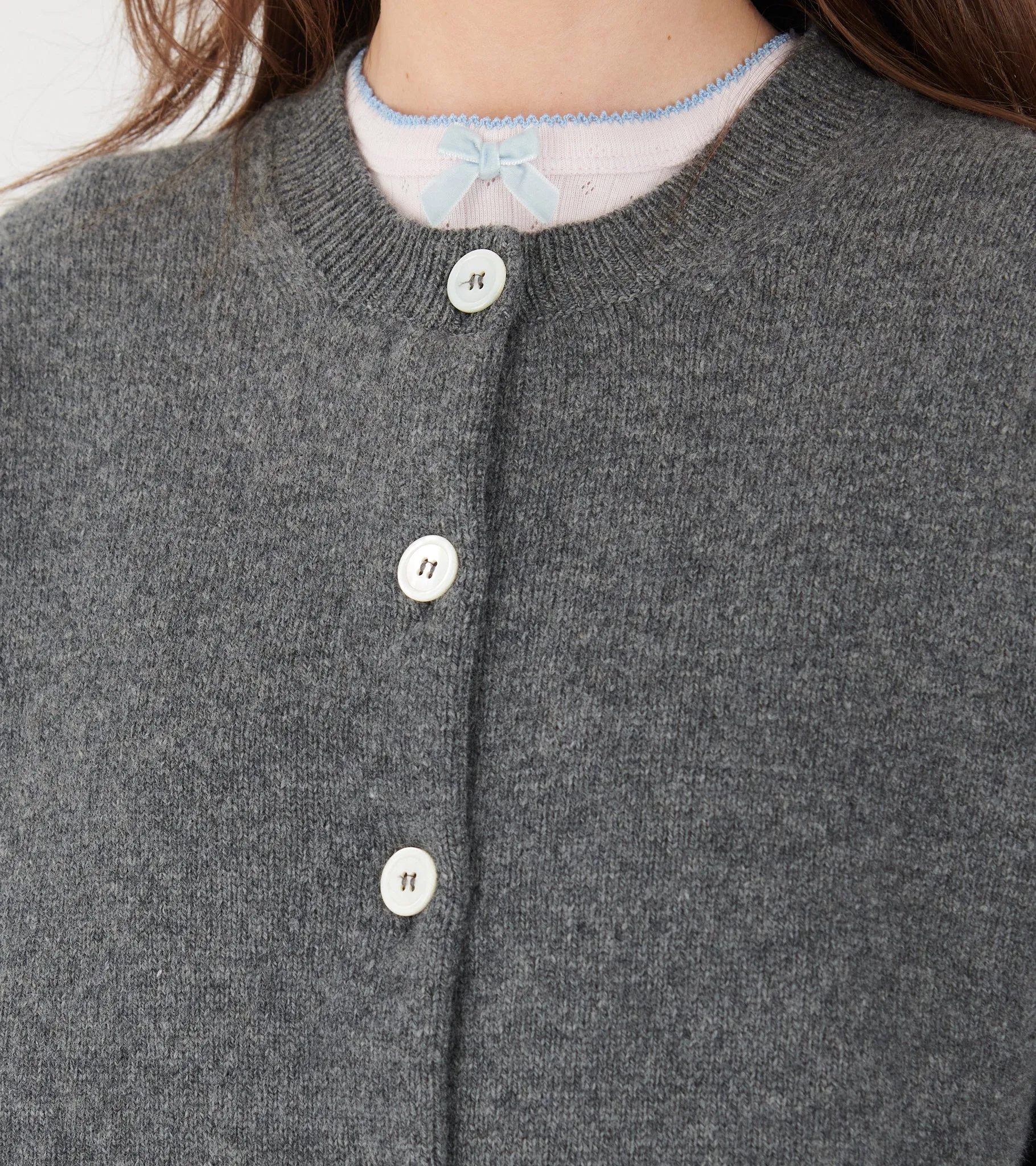 Ada Crewneck Cardigan Derby Grey sold by Dr. Adams product image thumbnail 4